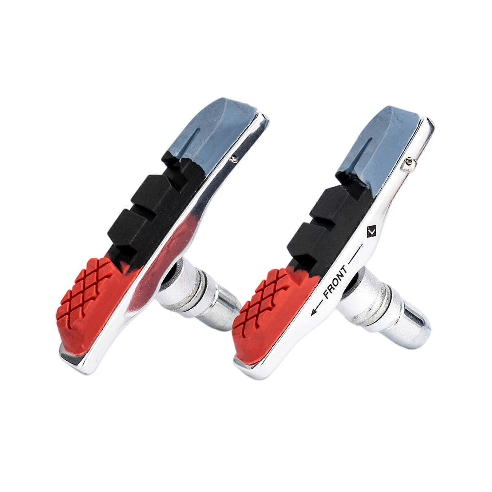 1 Çift Bisiklet Fren Blokları V-Fren Balataları Bisiklet Aksesuarları MTB için Gürültü Yok