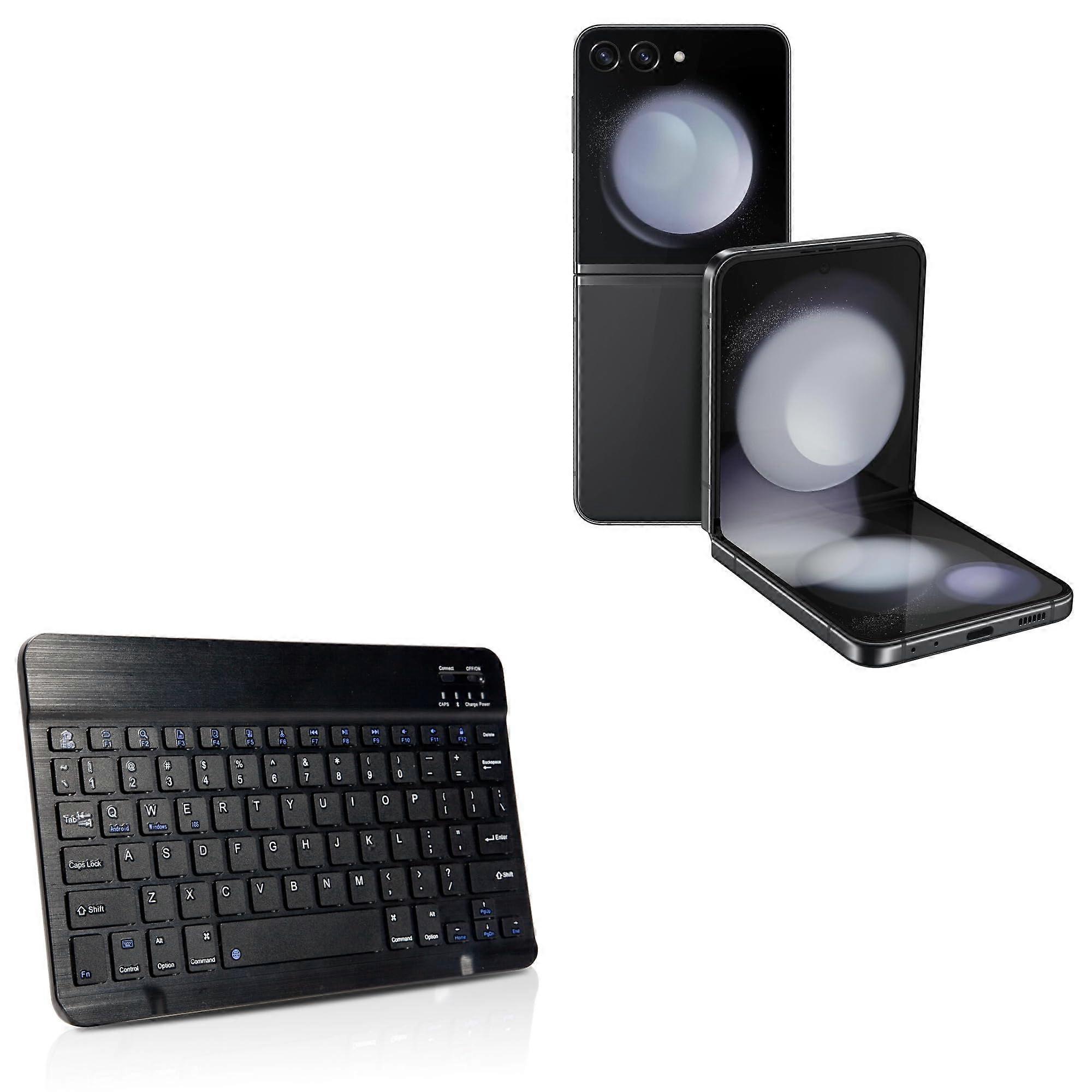 Keyboard Compatible with Samsung Galaxy Z Flip 5 - SlimKeys Bluetooth Keyboard, Thin with Chiclet-Style Keys - Jet Black