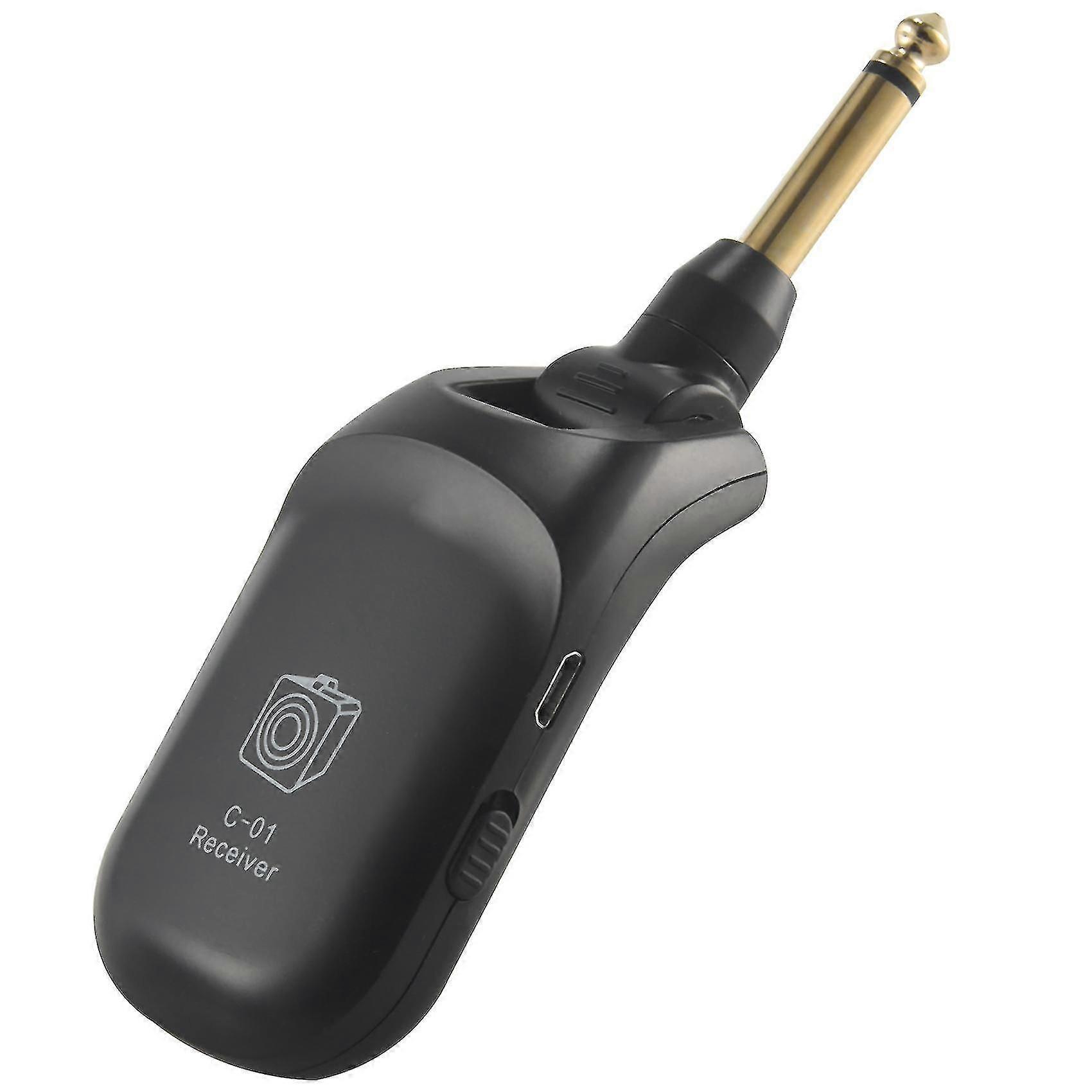 Wireless Guitar System Built-in Rechargeable 4 Channels Wireless Guitar Transmitter Receiver For El