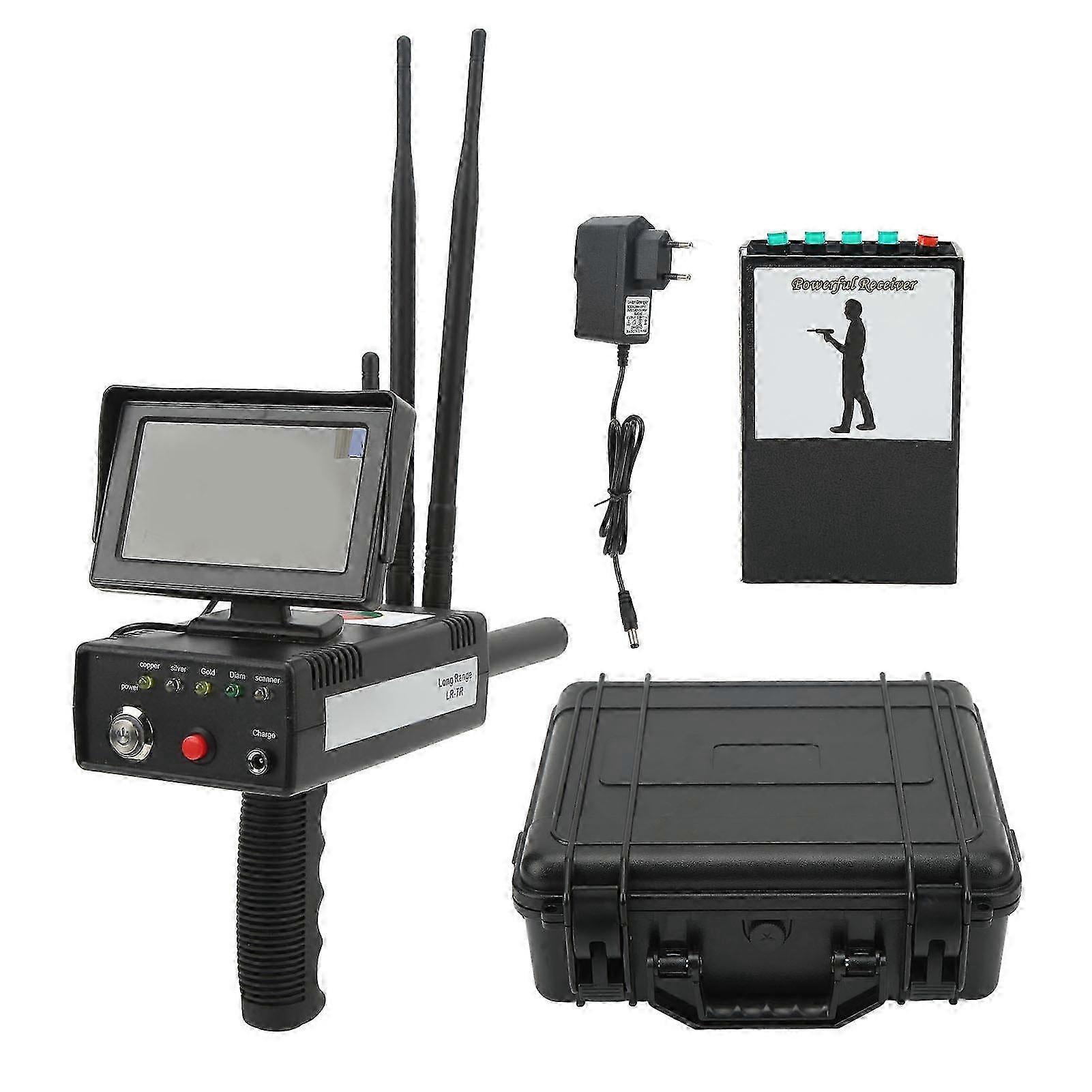 Long Range Metal Detector With Screen High Accuracy Treasure Finder Gold Silver Copper Tester Ac100240v Eu Plug