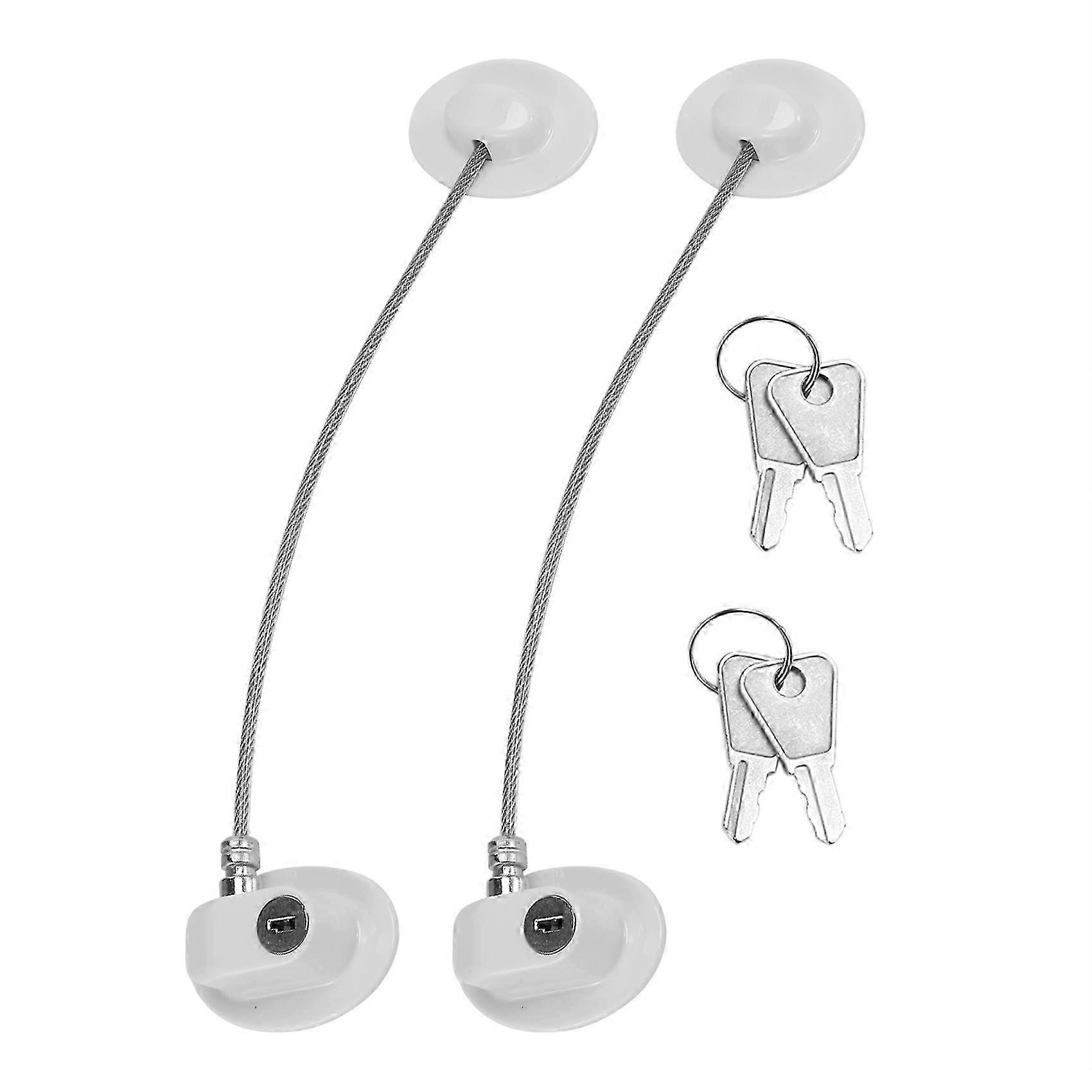 2 Pcs Fridge Lock, Refrigerator Lock for Children, Mini Fridge Locks , Freezer Lock, Used in Refrig