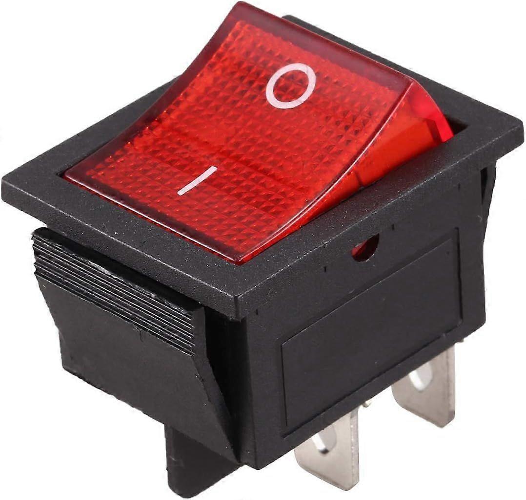 4 x Red Light On/Off Rocker Toggle Switches (Red)