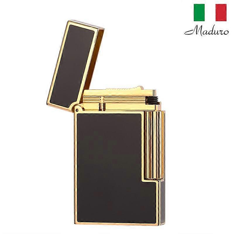 High-End Langsheng Lighter Refillable Copper Paint Gift For Men Business Authentic Steel Tone Lighter