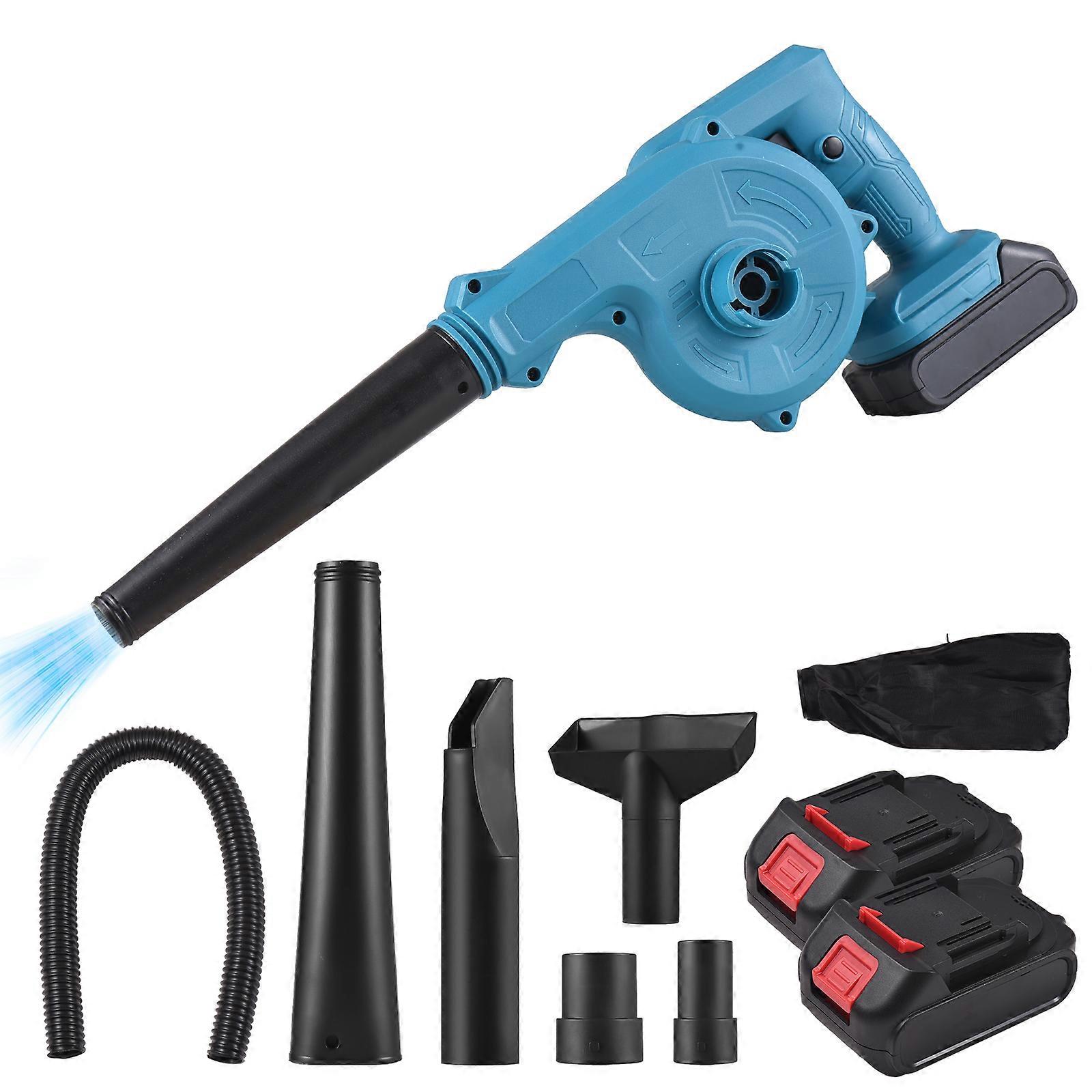 21V Cordless Leaf Blower Vacuum 3200mAh Blue, 48x19cm, 0.9kg