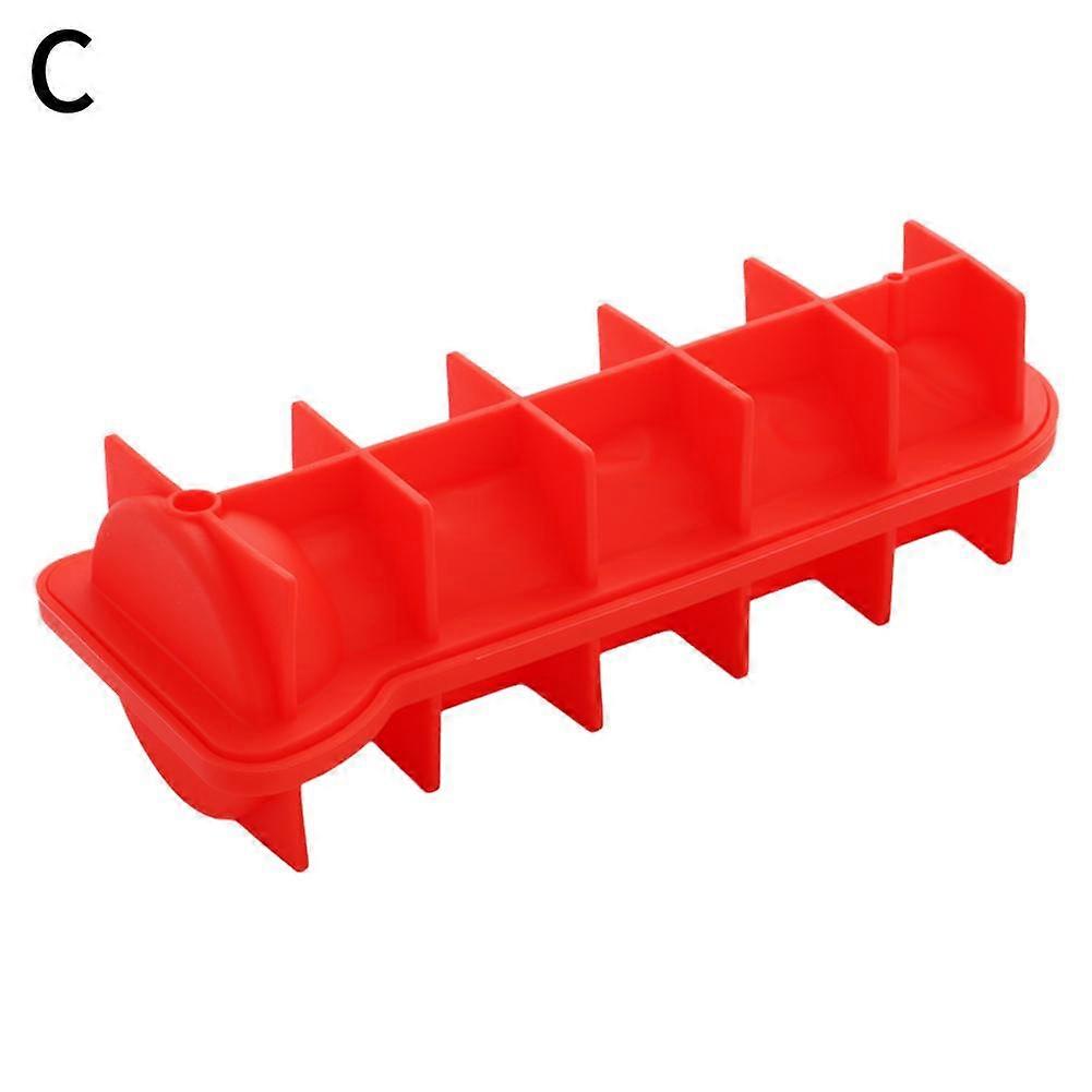Red (C)$Silicone second spoof creative ice tray mold enlarged with lid whiskey ice maker self-sealing silicone ice cube mold for stanley water cup