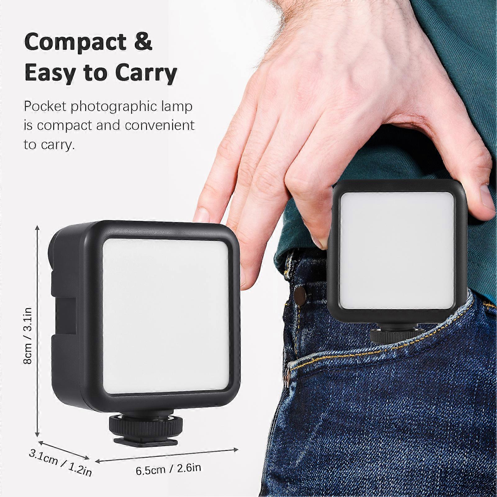Portable Mini LED Video Light Panel: Compact Photography Lighting with High CRI for Cameras