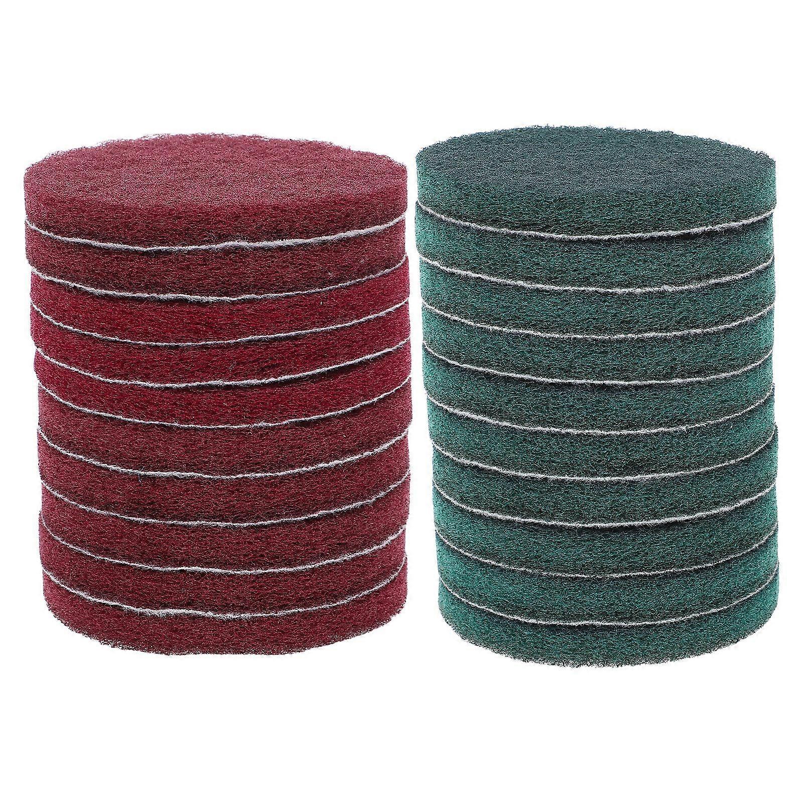 20PCS Scouring Pads Round Polishing Pads for Efficient Cleaning Multi-use Reusable Soft Scrubber Pads Kitchen Scrubber Pads