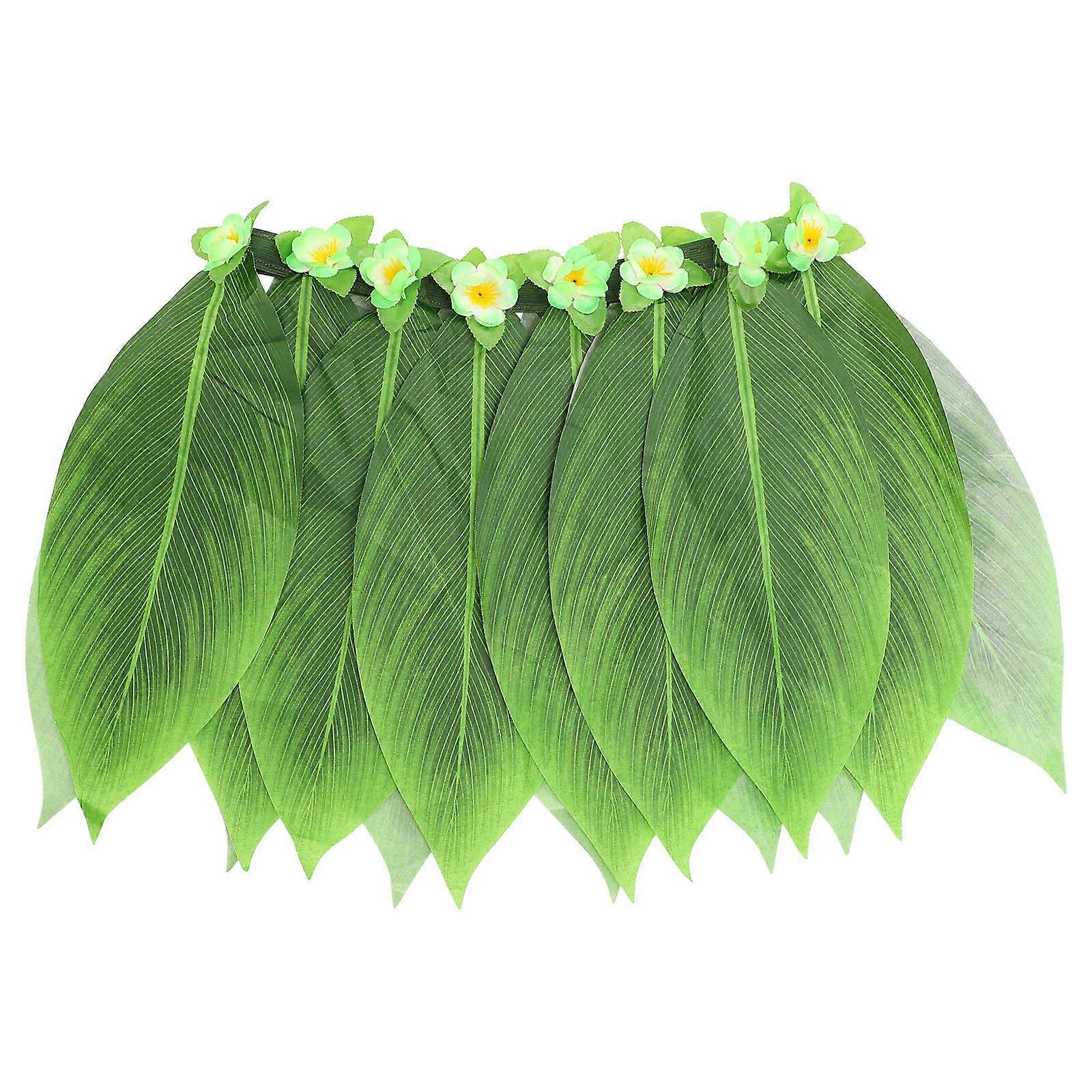 Hawaii Grass Skirt Costume with Elastic Waistband for Tropical Parties, Halloween & School Events – Safe Materials, Snug Fit for Dance Performance,