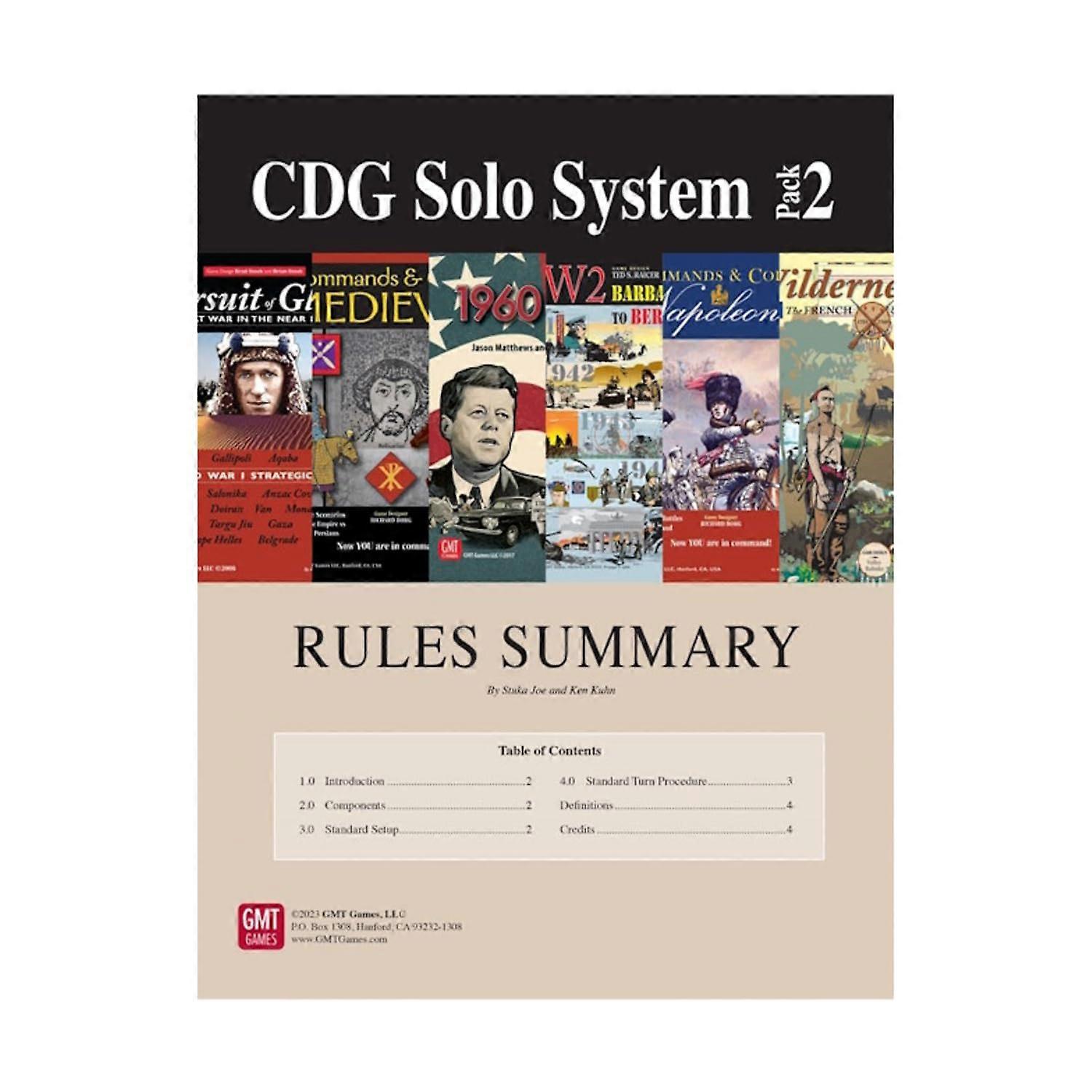 Gmt Games Cdg Solo System Pack #2