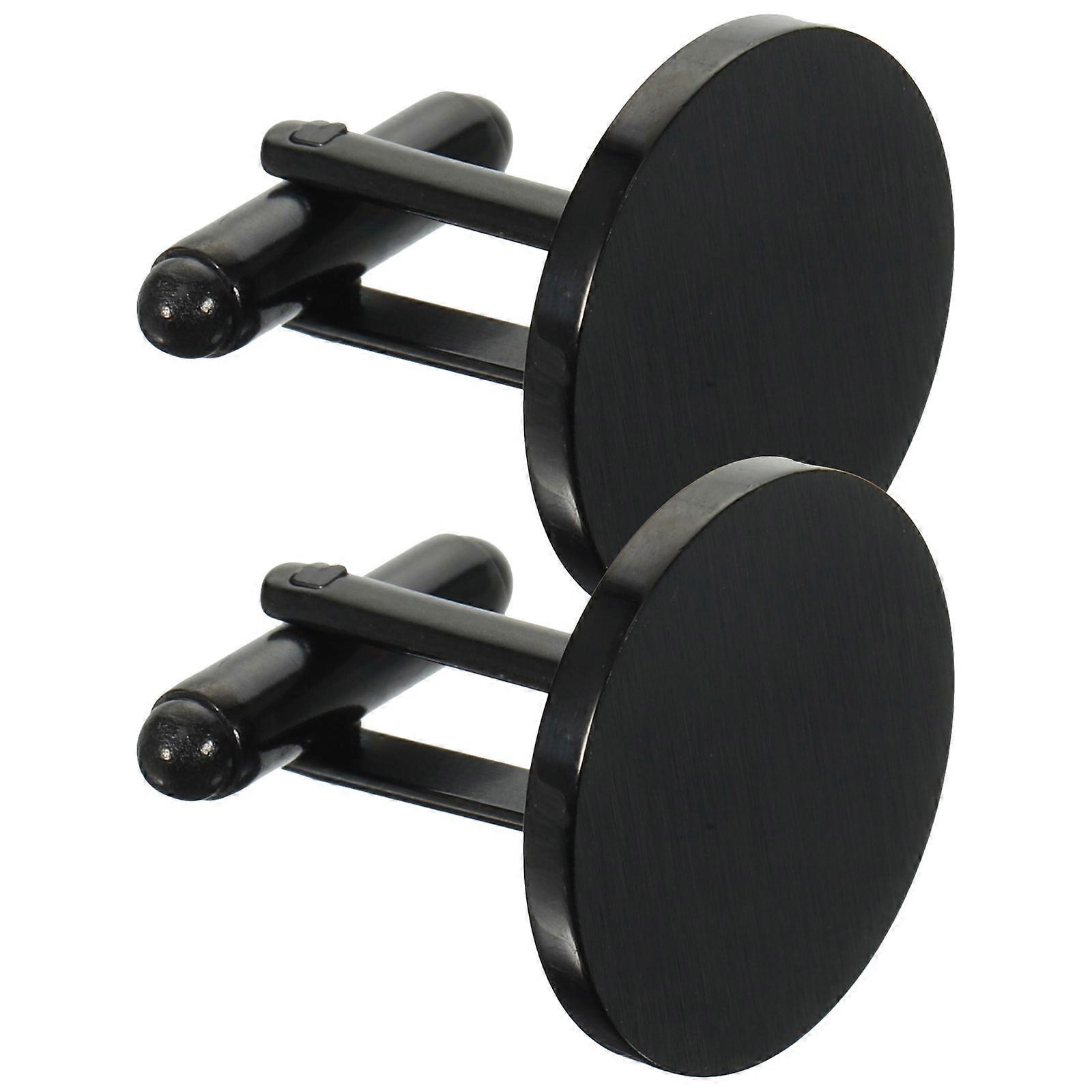 Here's a polished product description based on your input:
**Stainless Steel Round Cufflinks for Men – Polished Double Sided Shirt Studs for