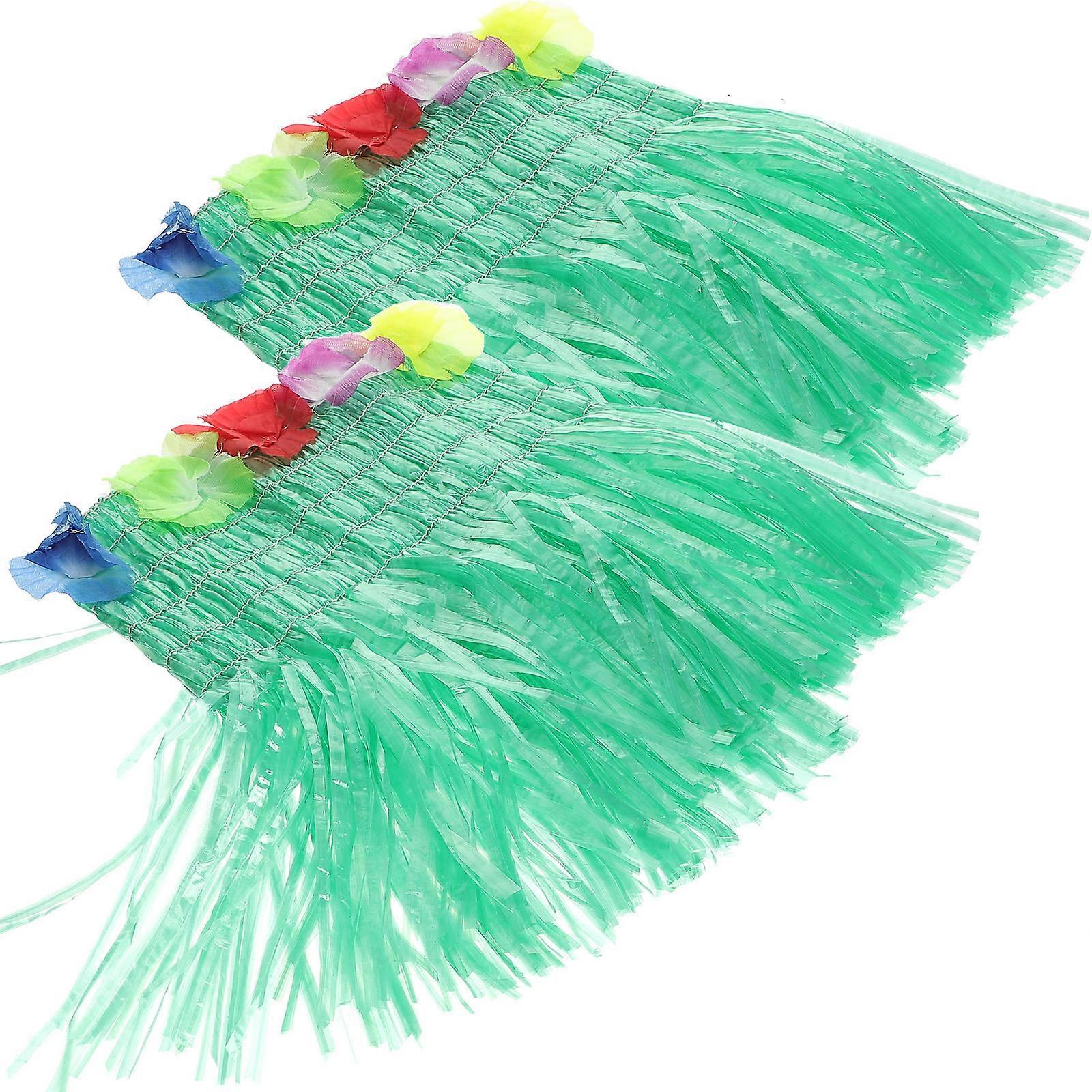 Chest Accessory For Adults Hawaiian Party Photo Prop Green Plastic 2Pcs