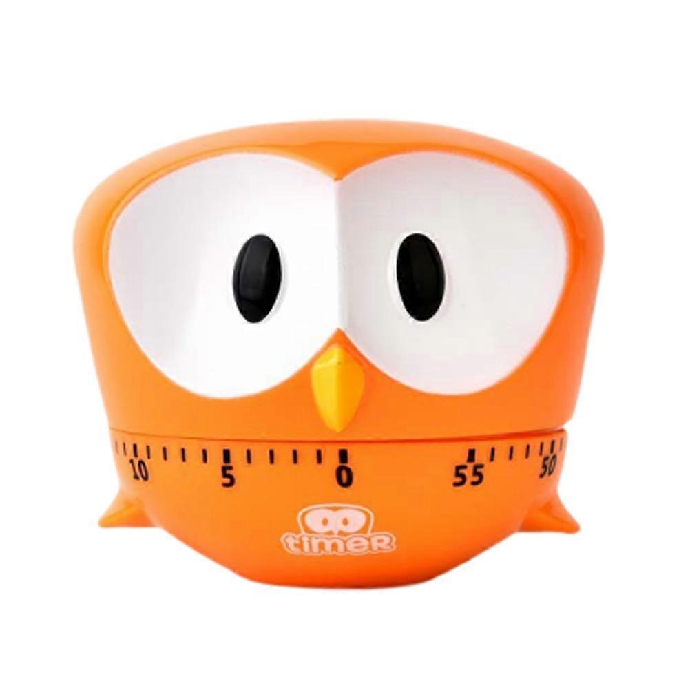 Mechanical Kitchen Timer Creative Cartoon Chef Timer for Classroom Activities Orange 6.8*8cm Teachers 1Pcs