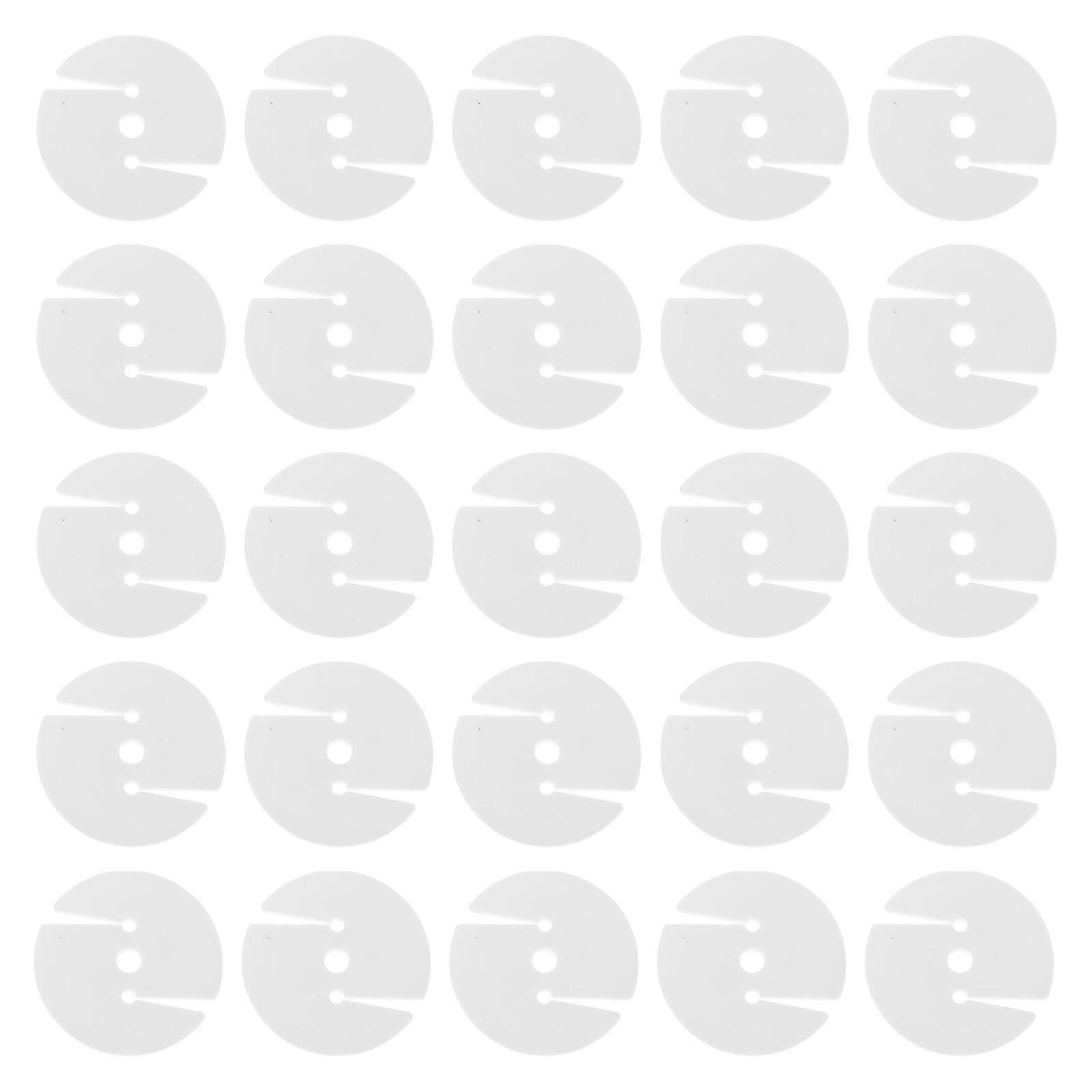 White Plastic Sofa Button Washer for Home Use 100pcs Three Holes Pull Buckle Accessories