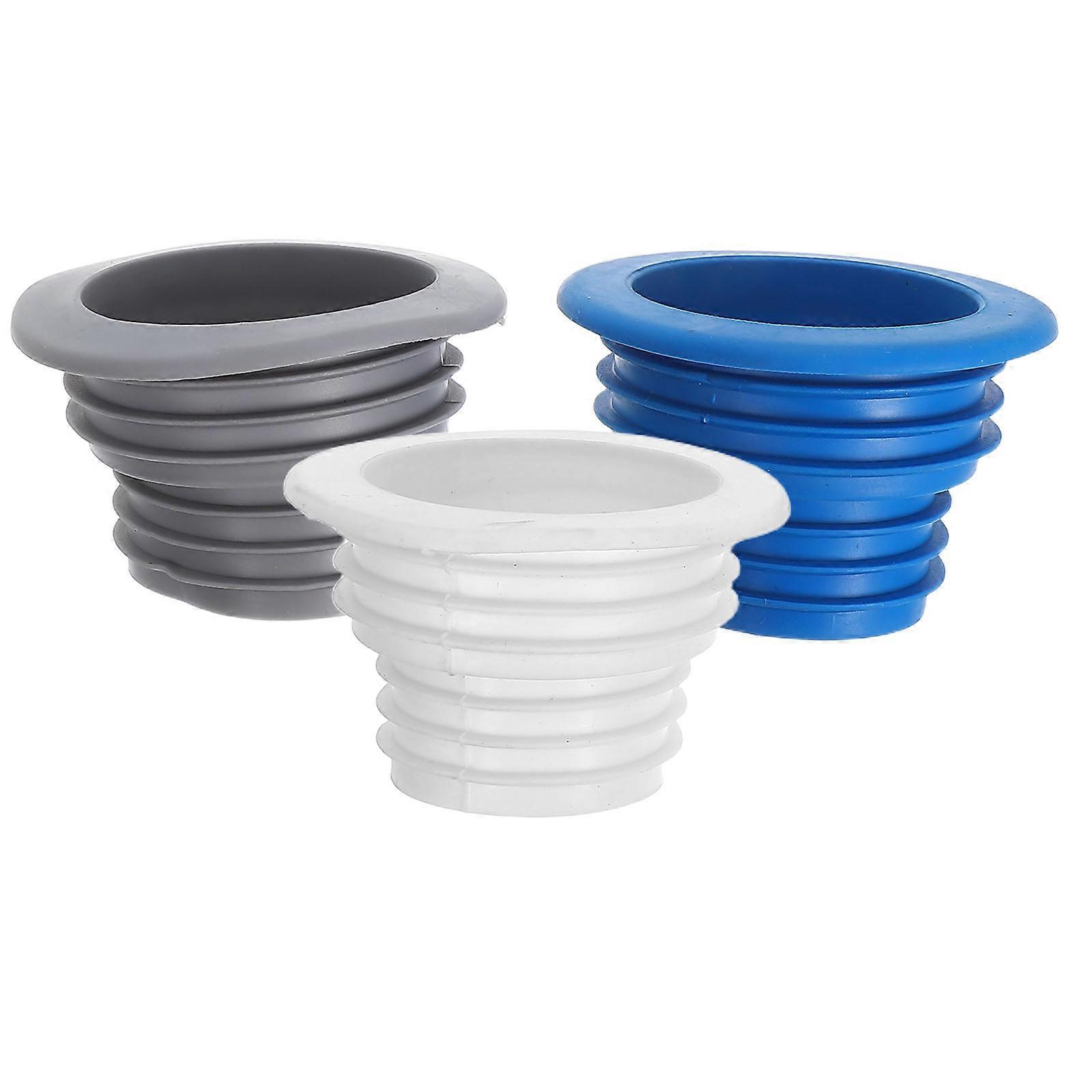 Drain Hose Plug Cleaning Tools Plug Leakproof Round Shape Modern Bathroom Aesthetics 3Pcs