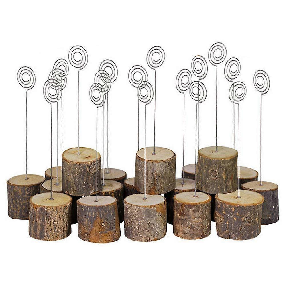 Table Number Holder Natural Wood Stand Menu Stand Business Card Holding Party Birthday 10Pcs