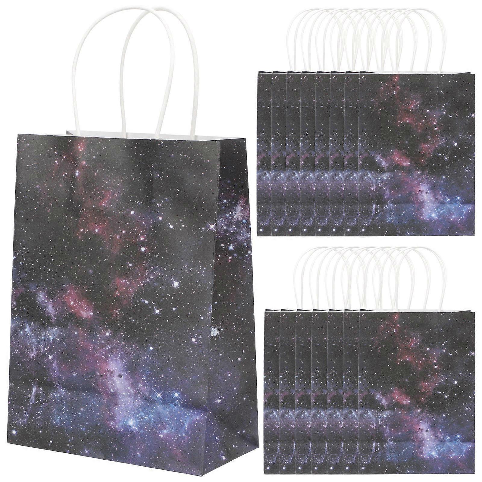Party Goodies Bag Star Pattern Holiday Party Treat Favor Bag Rectangular 21x15cm 16Pcs