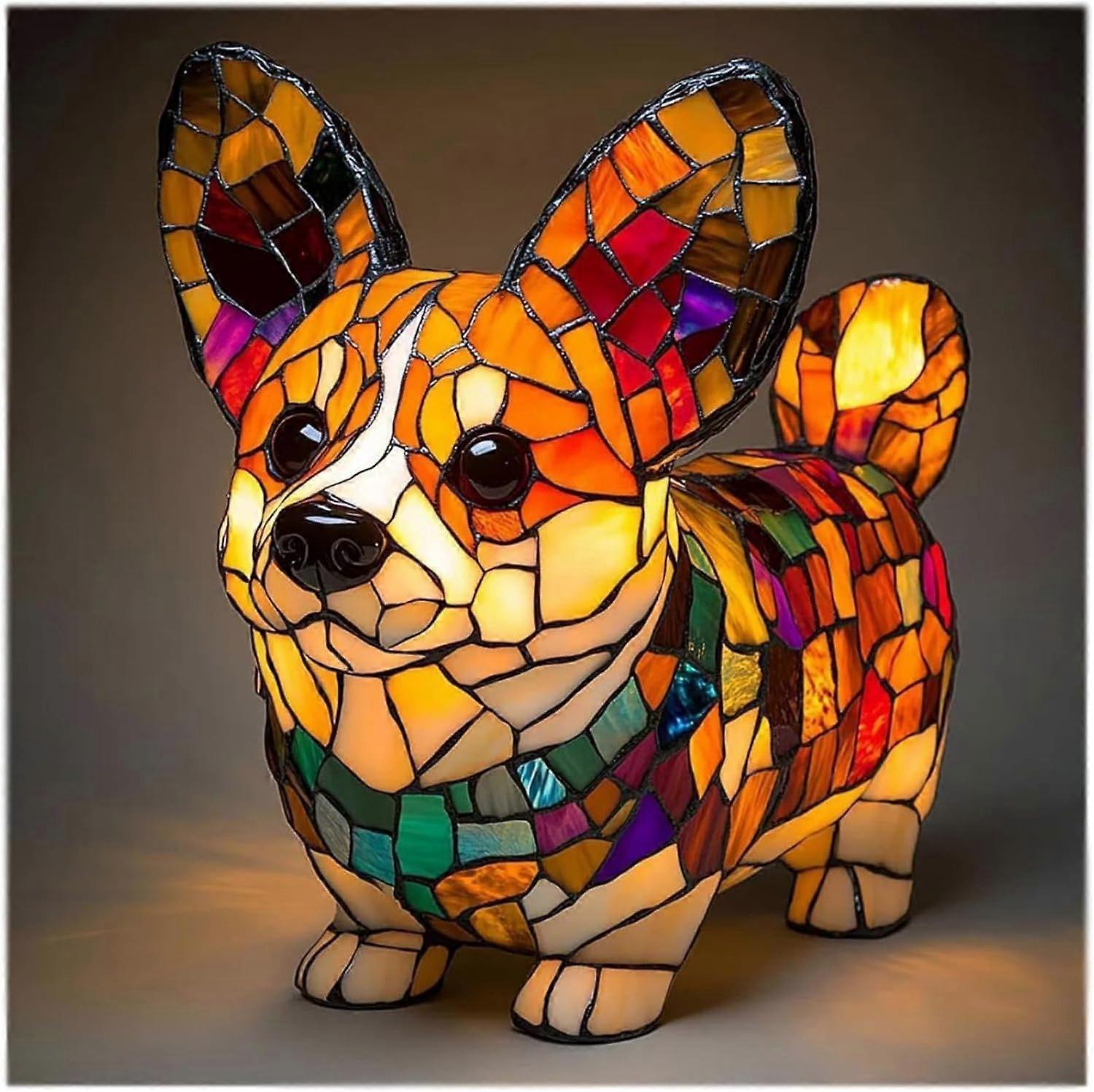 2025 New Popular Standing Corgi Lamps Home Desktop Decoration