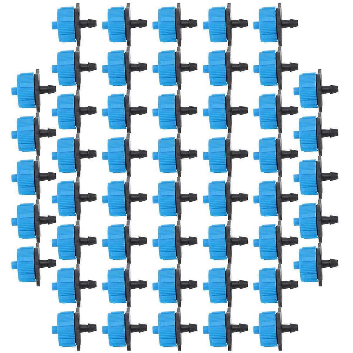 Garden Drip Irrigation System 50PCS Water-saving Fertilizer Dripper for Lawn Potting Blue 8L Pressure-compensated