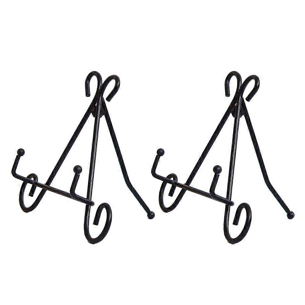 Picture Frame Stand Iron Art Vertical Shelf European Style Adjustable Display Stand for Cookbooks Home Decor 2Pcs