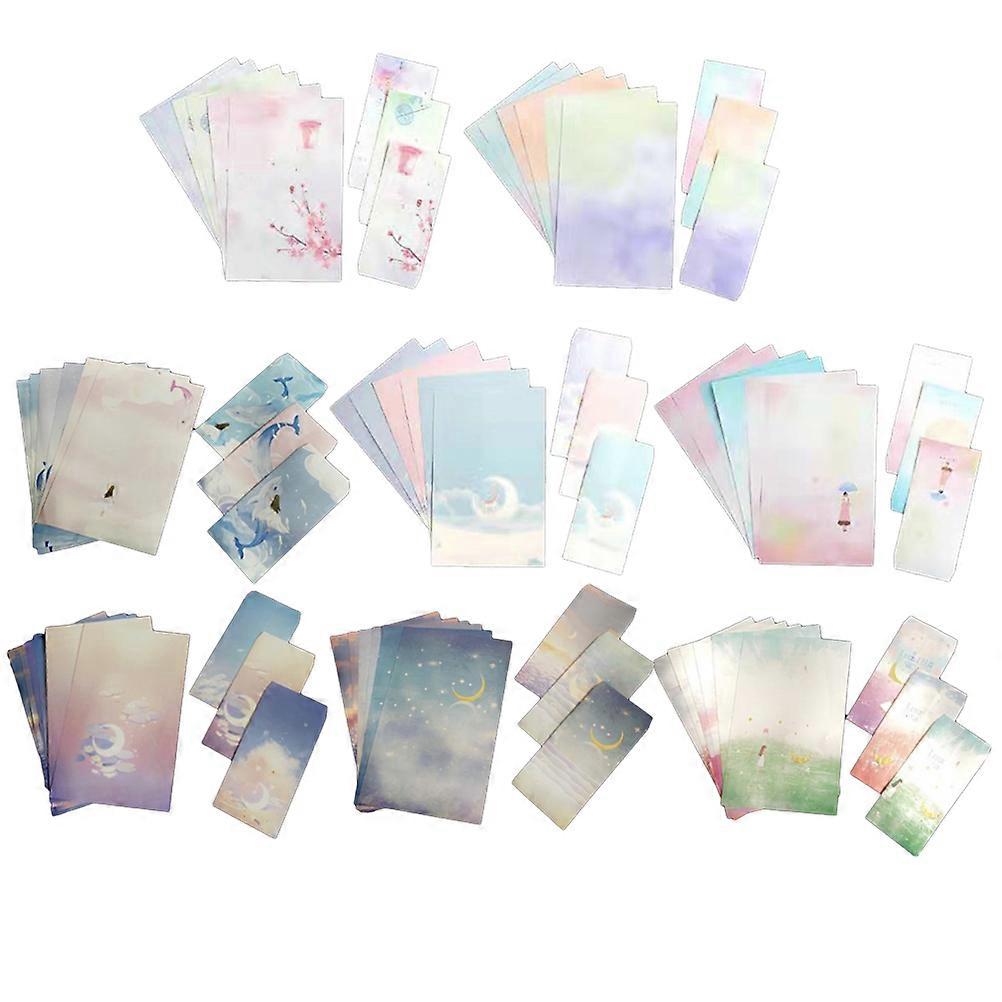 Pretty Envelope Letter Papers Rectangular Scrapbooking Writing Letters Assorted Color 28.6*20.7cm Storage 8 Sets