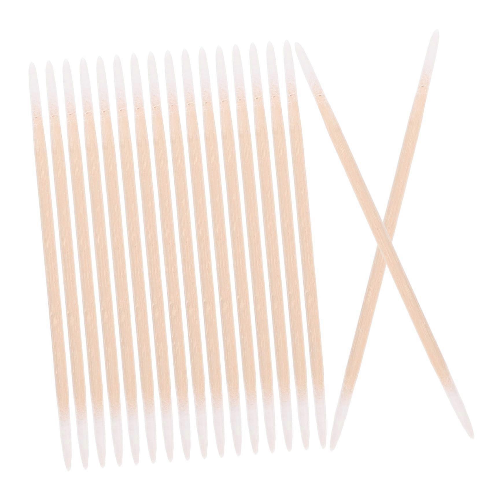 High-Precision Double-Sided Cotton Swabs 100 Pieces Soft Cotton Tip Wooden Handle For Make-up and Skin Care