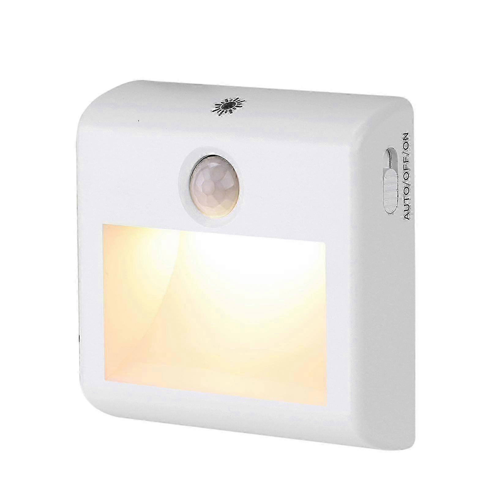 Led Night Light Wall Plug-in Lights Automatic Sensor Lamp Warm White Eu Plug 2025