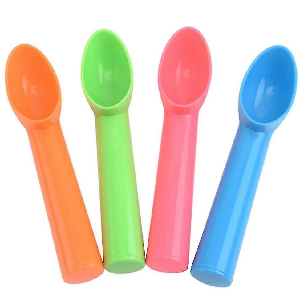 4 Pieces Assorted Color Scoops Ice Cream Spoon Nonstick Candy Spoon for Hard Ice Cream Fruit Mashed Potato Meat Balls Rice Dishes
