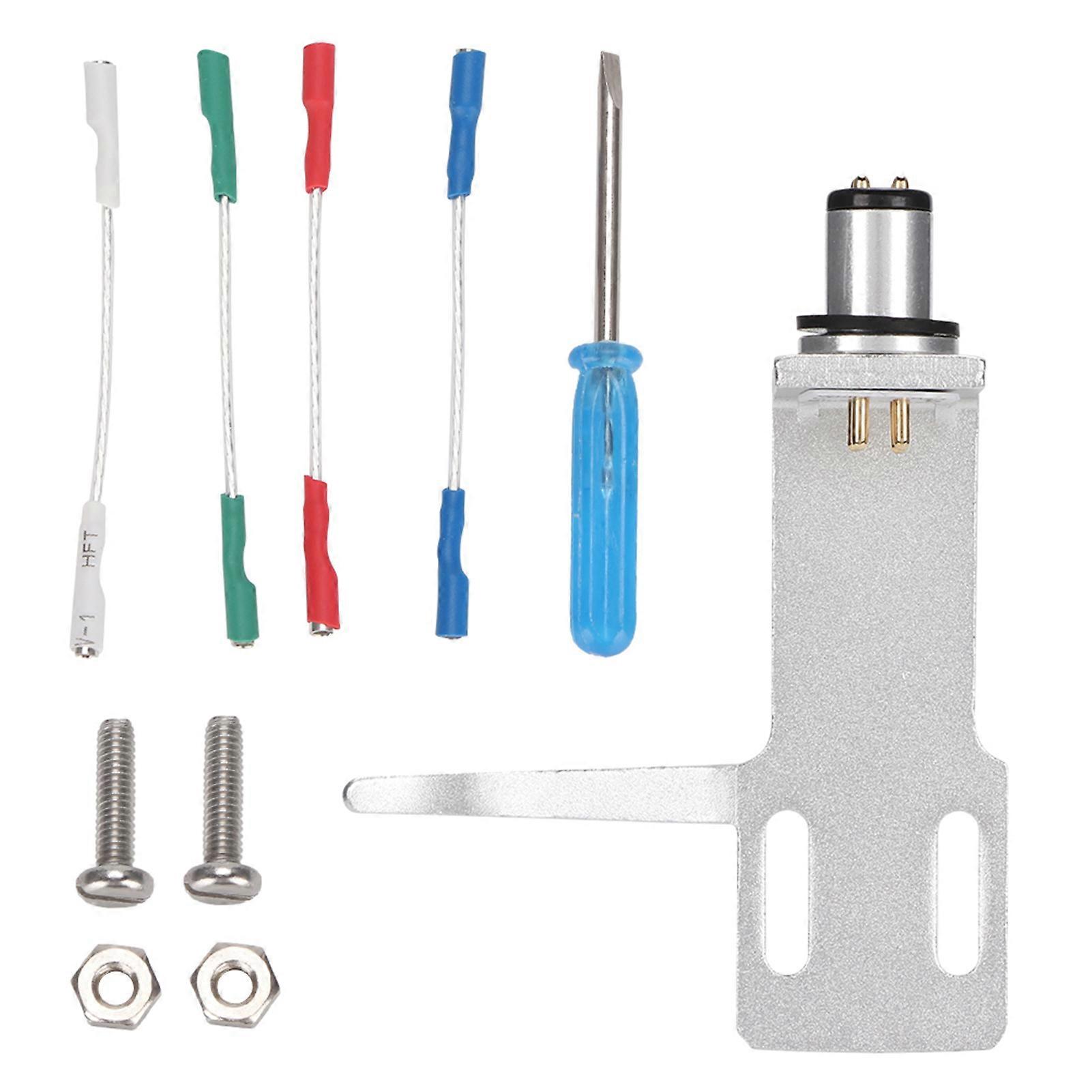 Phonograph Headshell Kit for Turntable, High-End Phono Cartridge, Silver