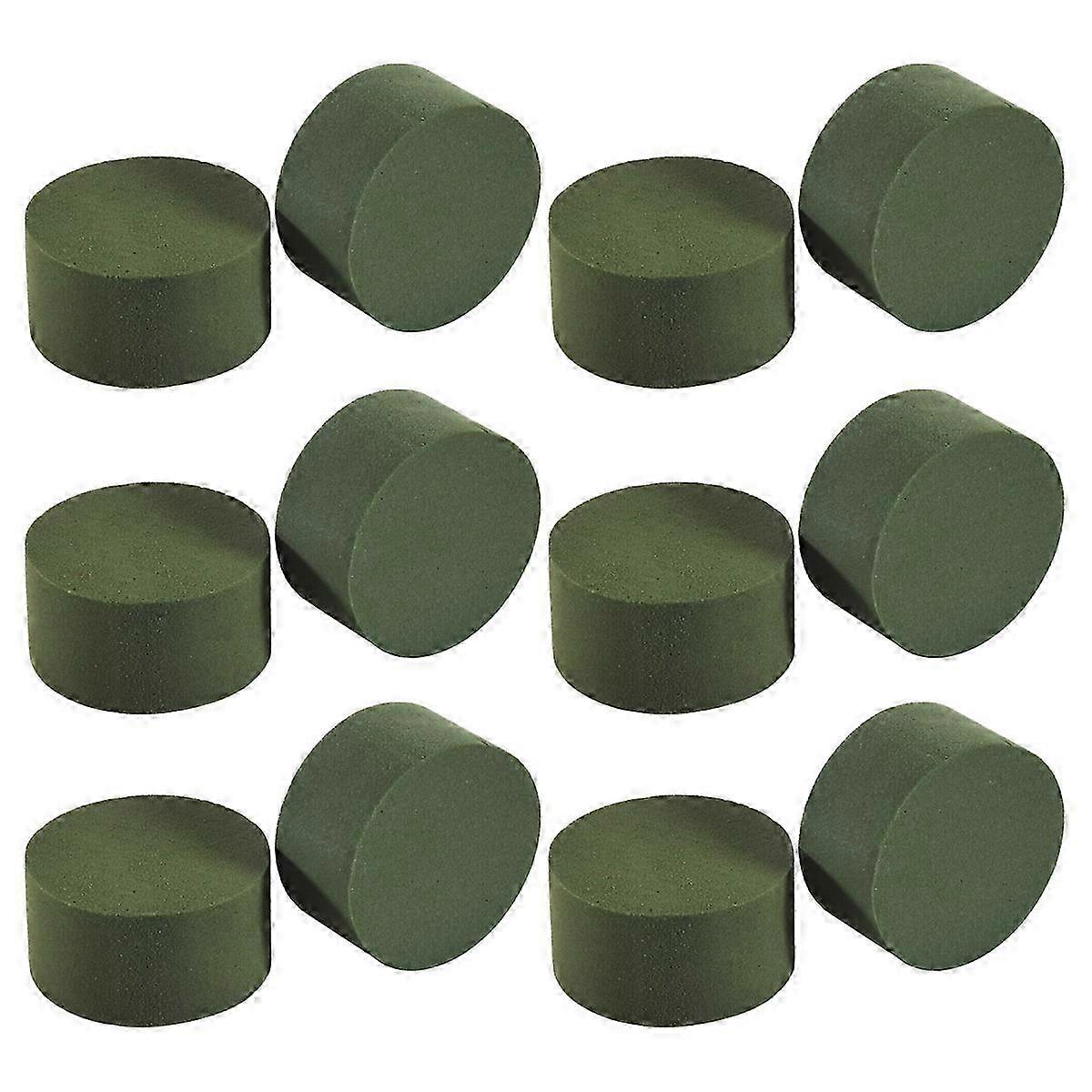 Floral Foam 12 Pcs Dry &Wet Flower Foam Round Florist Blocks Flower Foam for Fresh or Artificial Flo