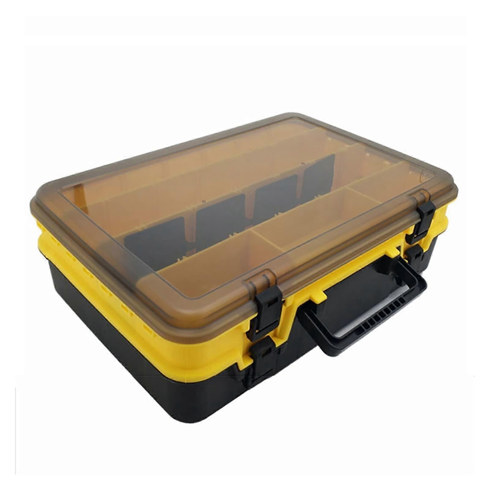 Double Layer Fishing Tackle Box, Bait Storage and Multifunctional Accessories, Suitable for Boats and the Sea