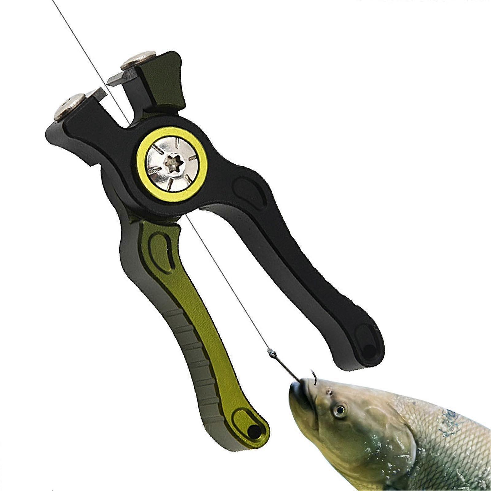 Fishing Scissors Mini Tool - Portable Non-Slip Handle Scissors for Fishing, Hiking, Camping - Dunkelgrün Schwarz Color