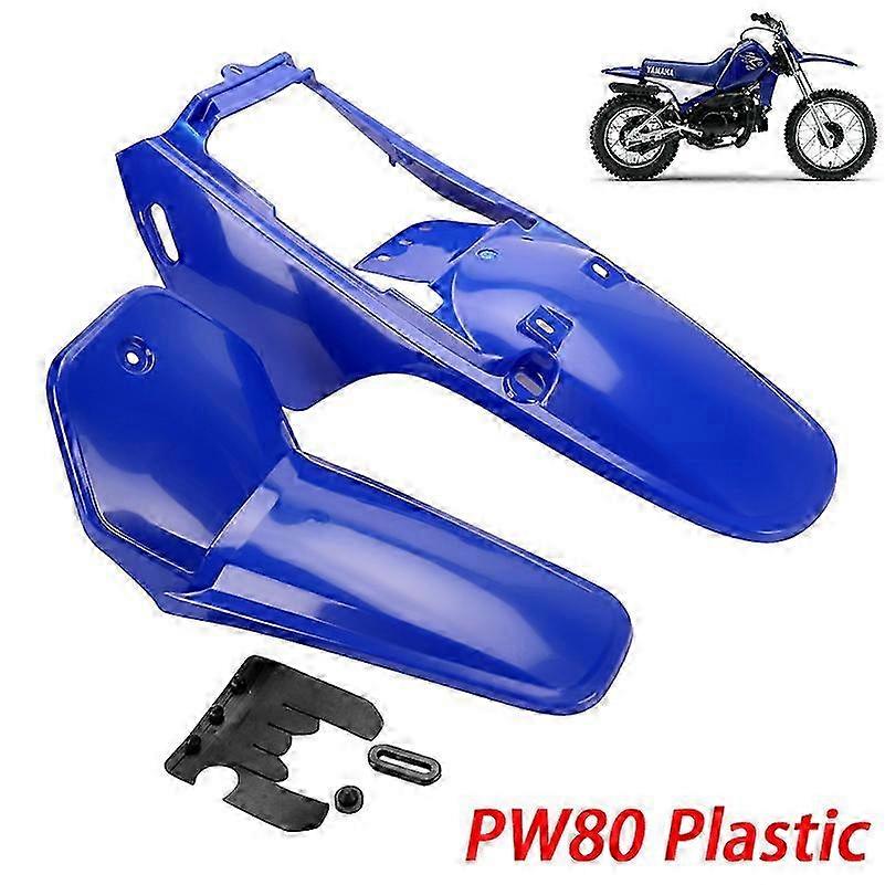 オートバイのプラスチックフェンダーシェルカバーフェアリングキットは、特定のブランドPW80 PW 80 PY80 PEEWEEダートバイクと互換性があり、青色です