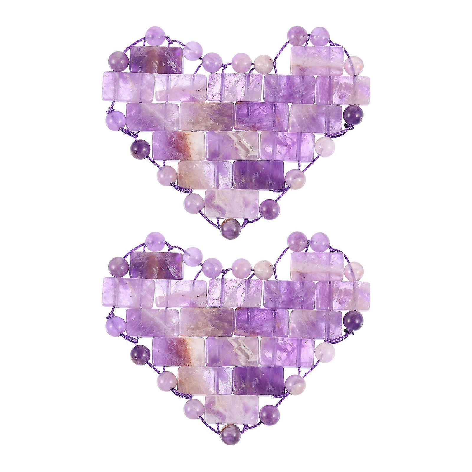 Sleep Mask For Eyelash Extensions Amethyst Jade Blindfold Nighttime Relaxation Purple 8x6.3cm Cooling Effect 1 Pair