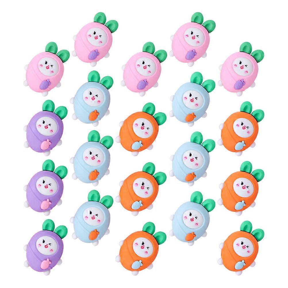 Mini Erasers For Kids Bulk Cute Carrot Shaped Pencil Eraser Assorted .00X3.00X2.00CM Erase Pencil Marks 20Set