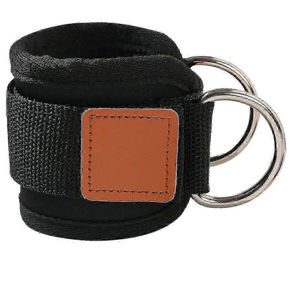 2 PCS (Black) Adjustable Gym Ankle Straps, Ankle Support Straps for Strength Training