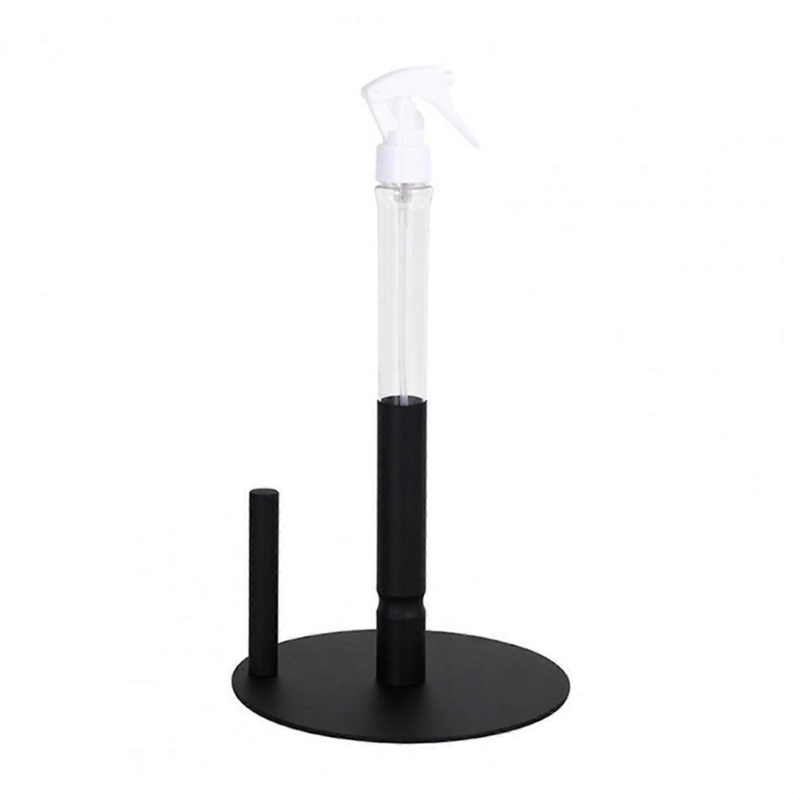 Paper Towel Holder with Spray Bottle, Stainless Steel Countertop, One-Handed Design, Rust-Free, Non-Slip Base