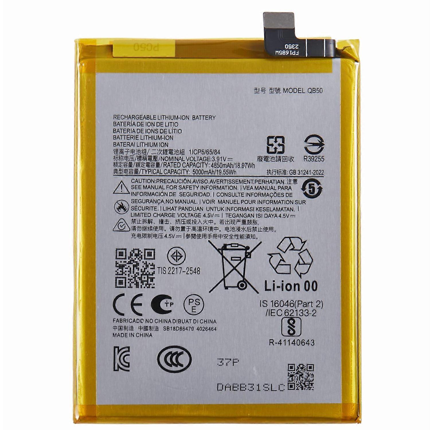 For Motorola Moto G84 5G 3.91V 4850mAh Li-Polymer Battery Assembly Part (Encode: QB50)