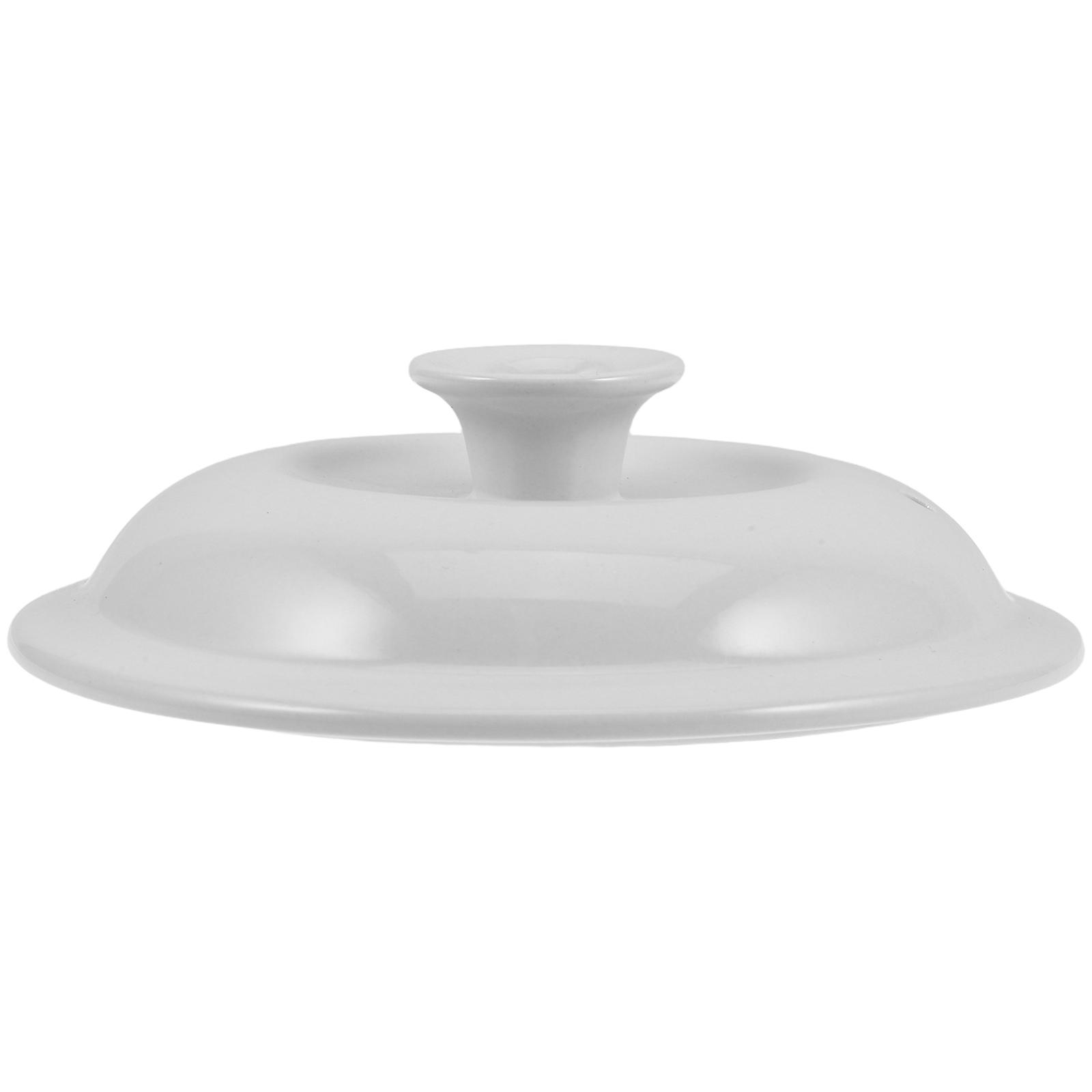 Ceramic Slow Cooker Lid Replacement for Round Pots – Heat Resistant, Secure Fit Stew Pot Cover for Boiling, Frying, Stewing, Ideal for Chinese Cooking