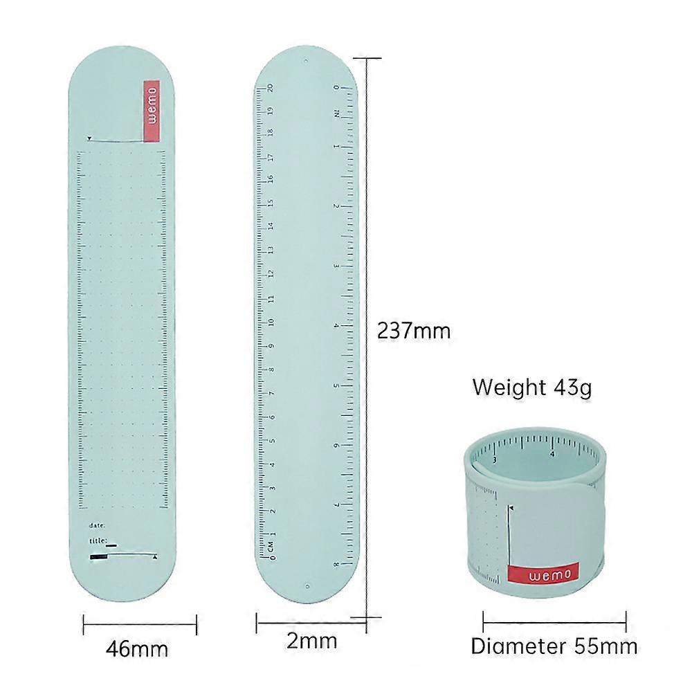 Wearable Notepad Silicone Memo Wrist Band Reminder Bracelet Waterproof to Do List Stap and Ruler   Erasable with Oil-based Pen Gift for Nurse Vet Tec