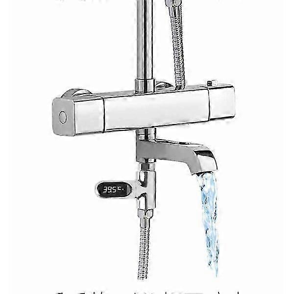 Digital LED Screen Shower Thermometer in Silver
