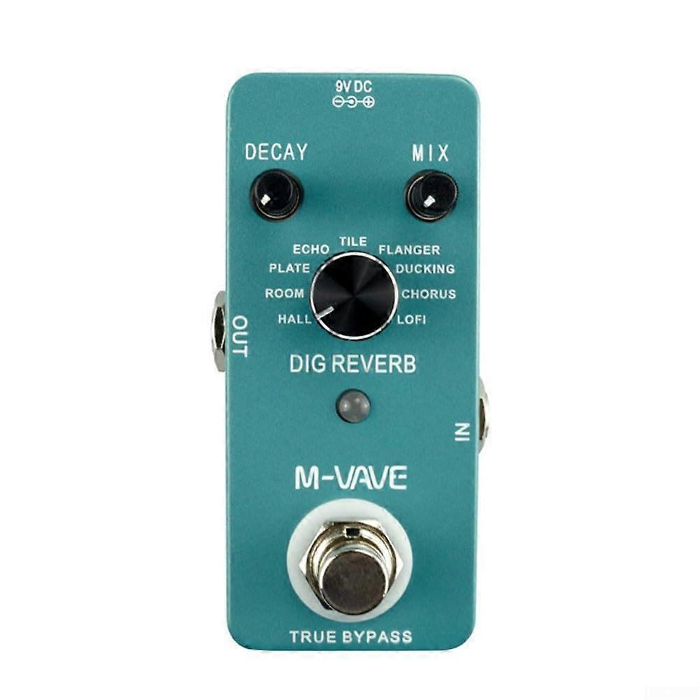 Compact For MVAVE DIG REVERB Digital Guitar Pedal with 9 Reverb Types for Musicians