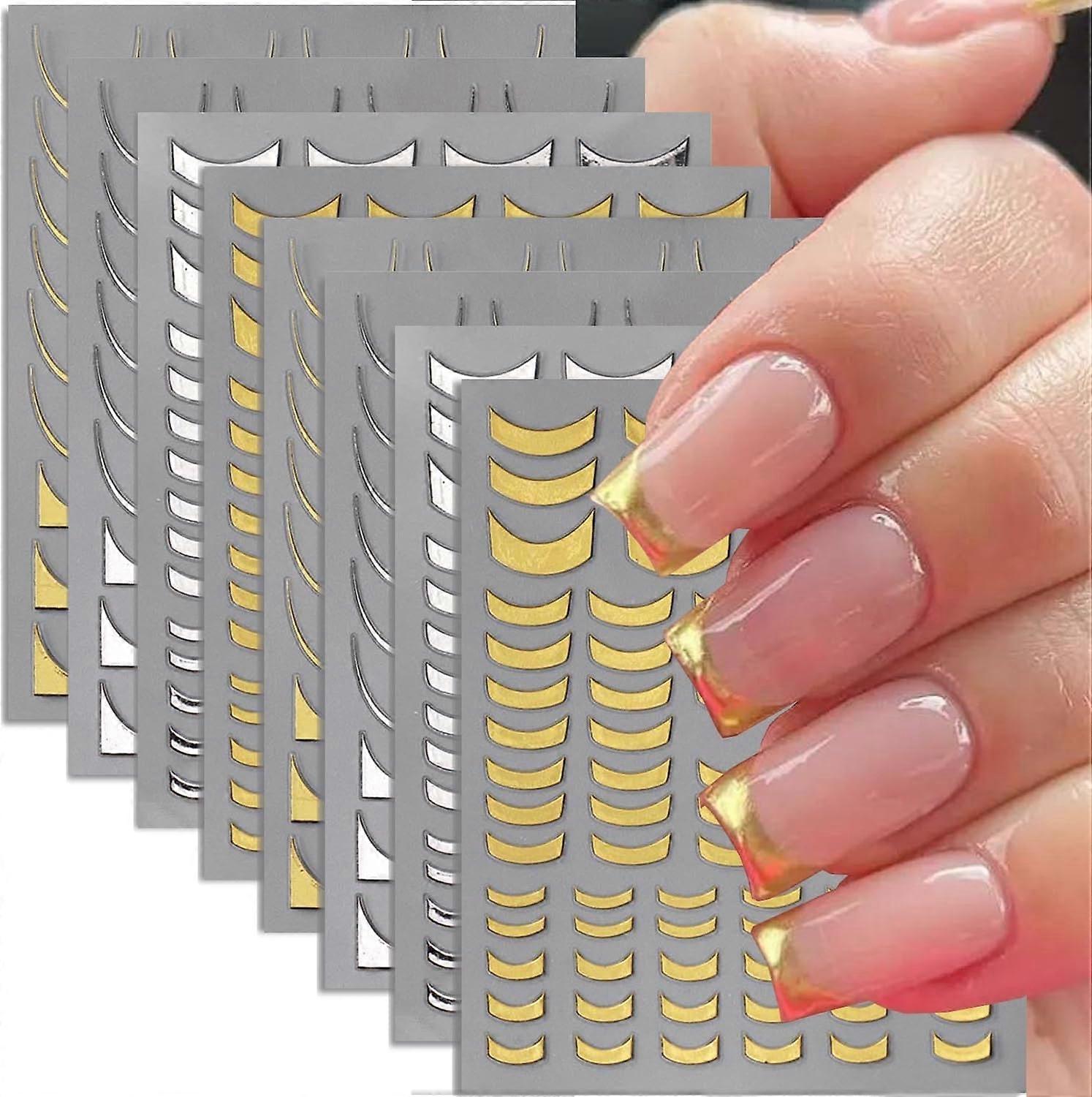 French Tip Nail Sticker for Nails Art 3D Self-Adhesive