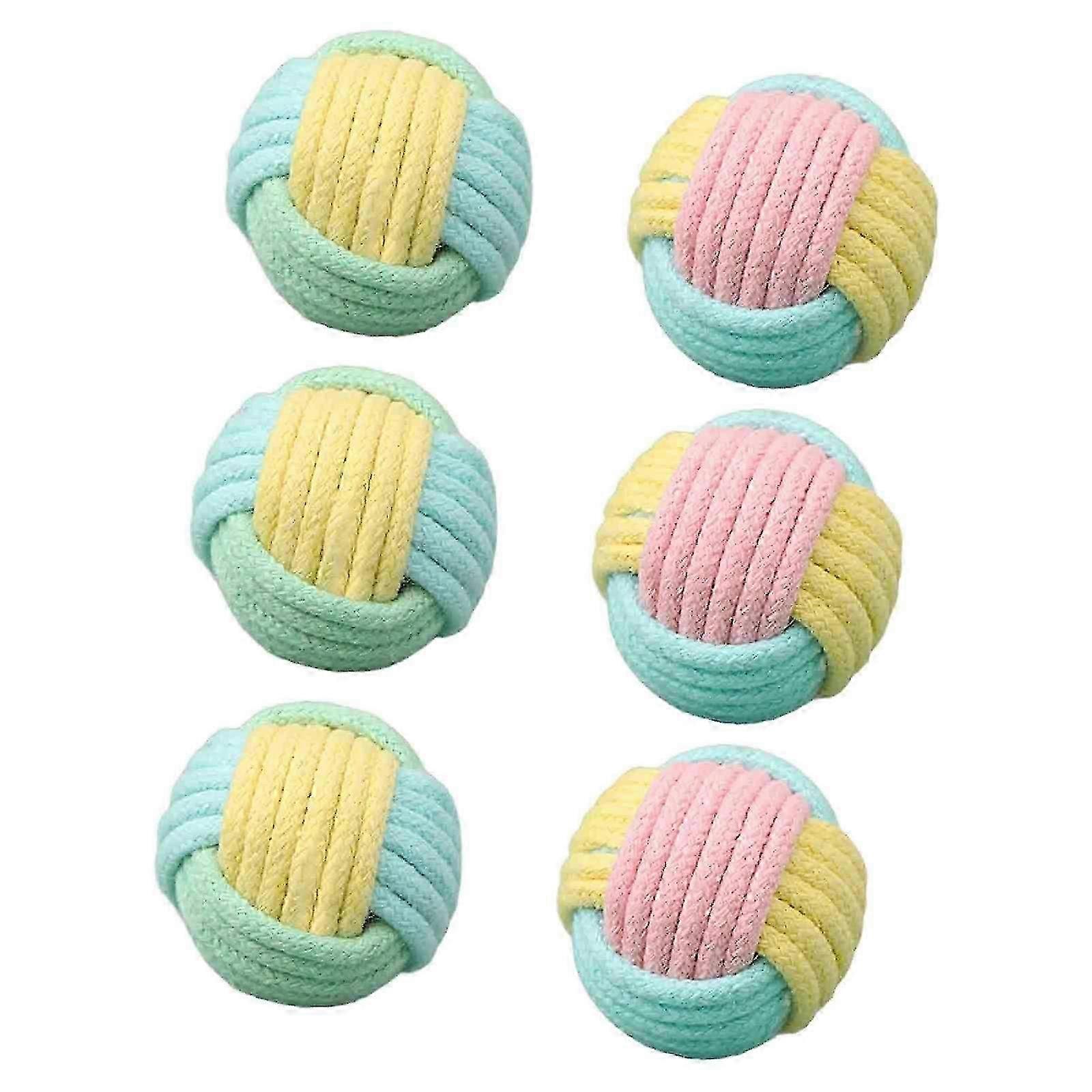 6Pcs Cat Ball Toys, Interactive Lightweight Self Play Toys, Bite Resistant Chew Toys for Cats