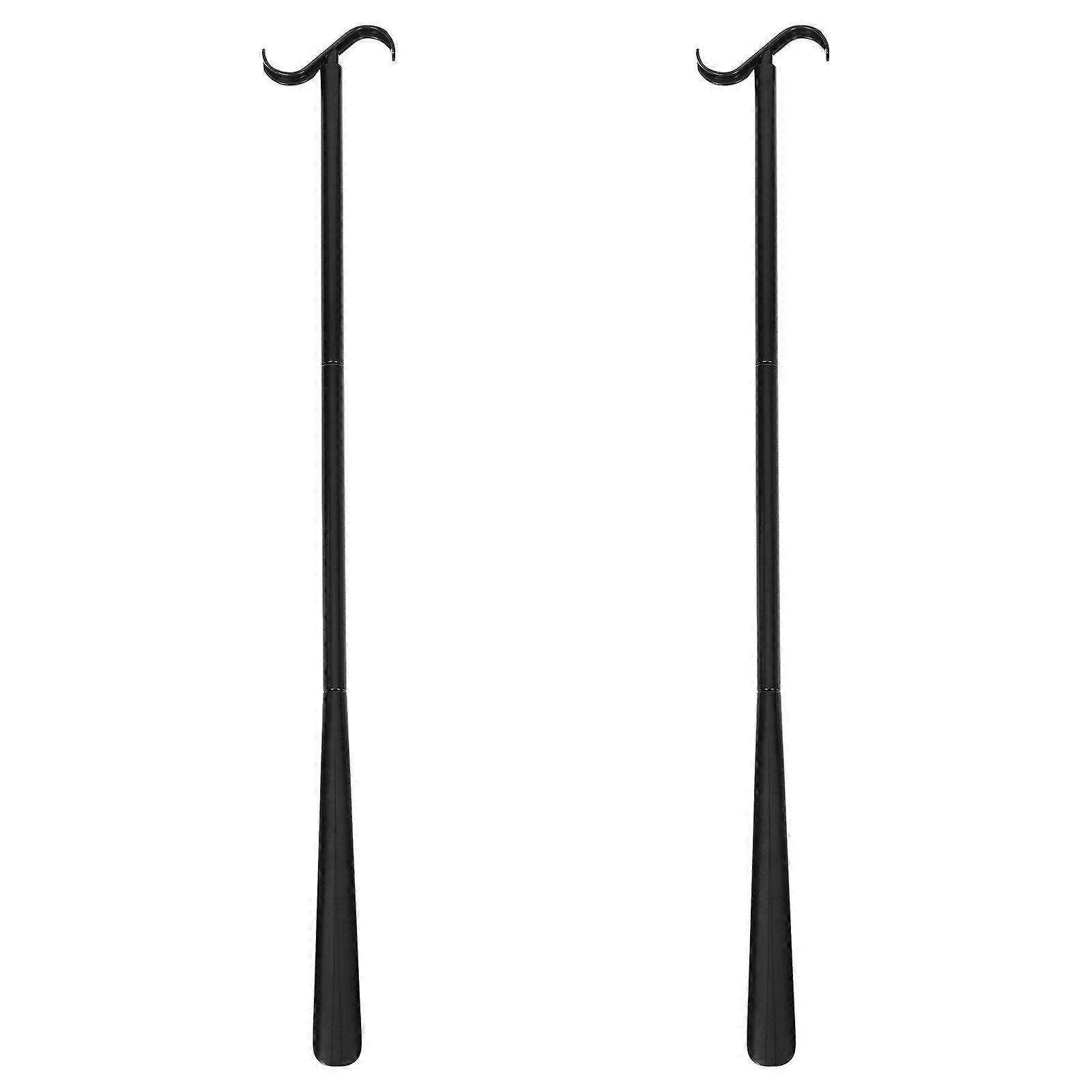 Handled Shoehorn Shoe Lifting Helper Prevent Foot Injury For Seniors 2Set