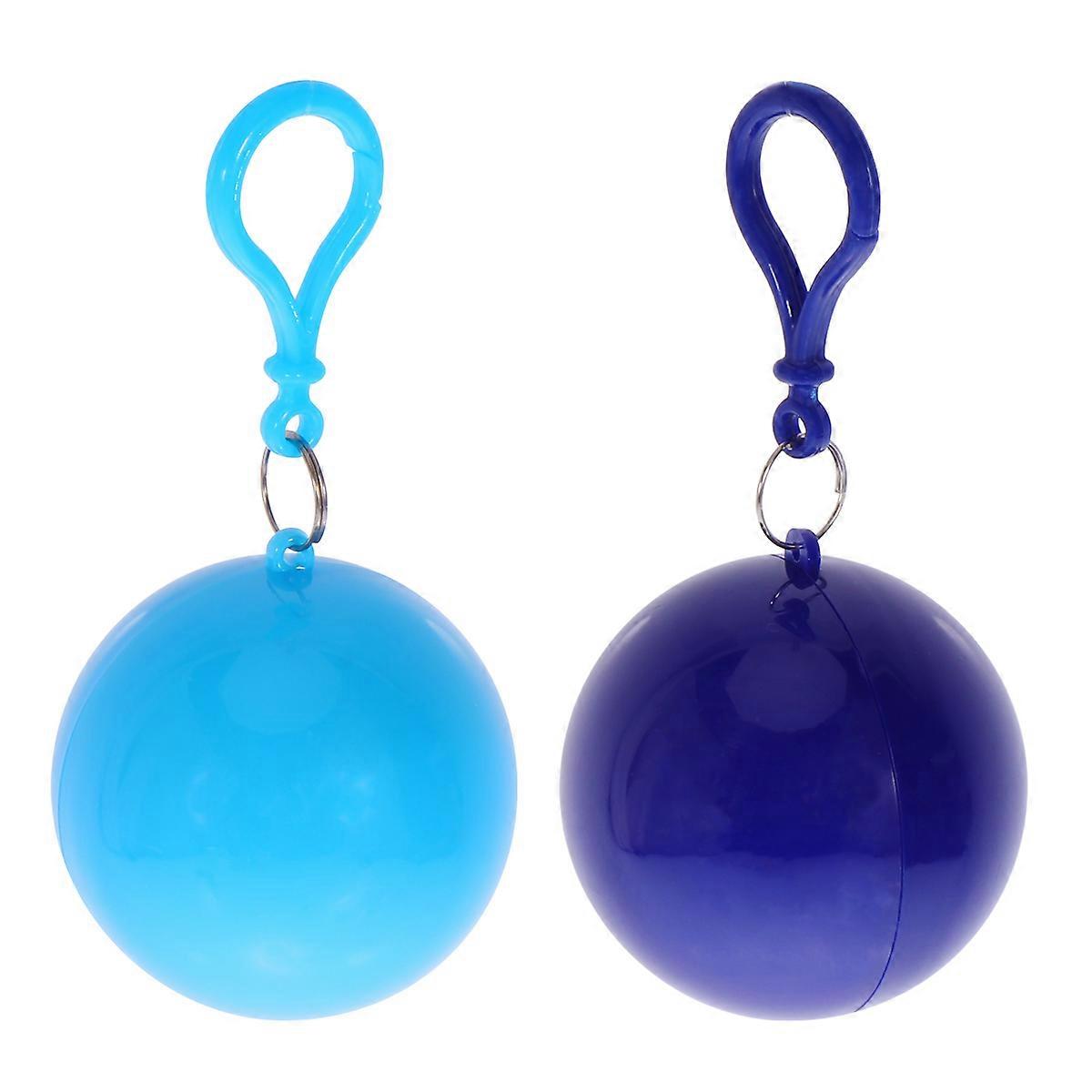 Portable Raincoat Ball Unisex Rainwear Assorted Color 120.00X90.00X0.10CM Waterproof 4Pcs
