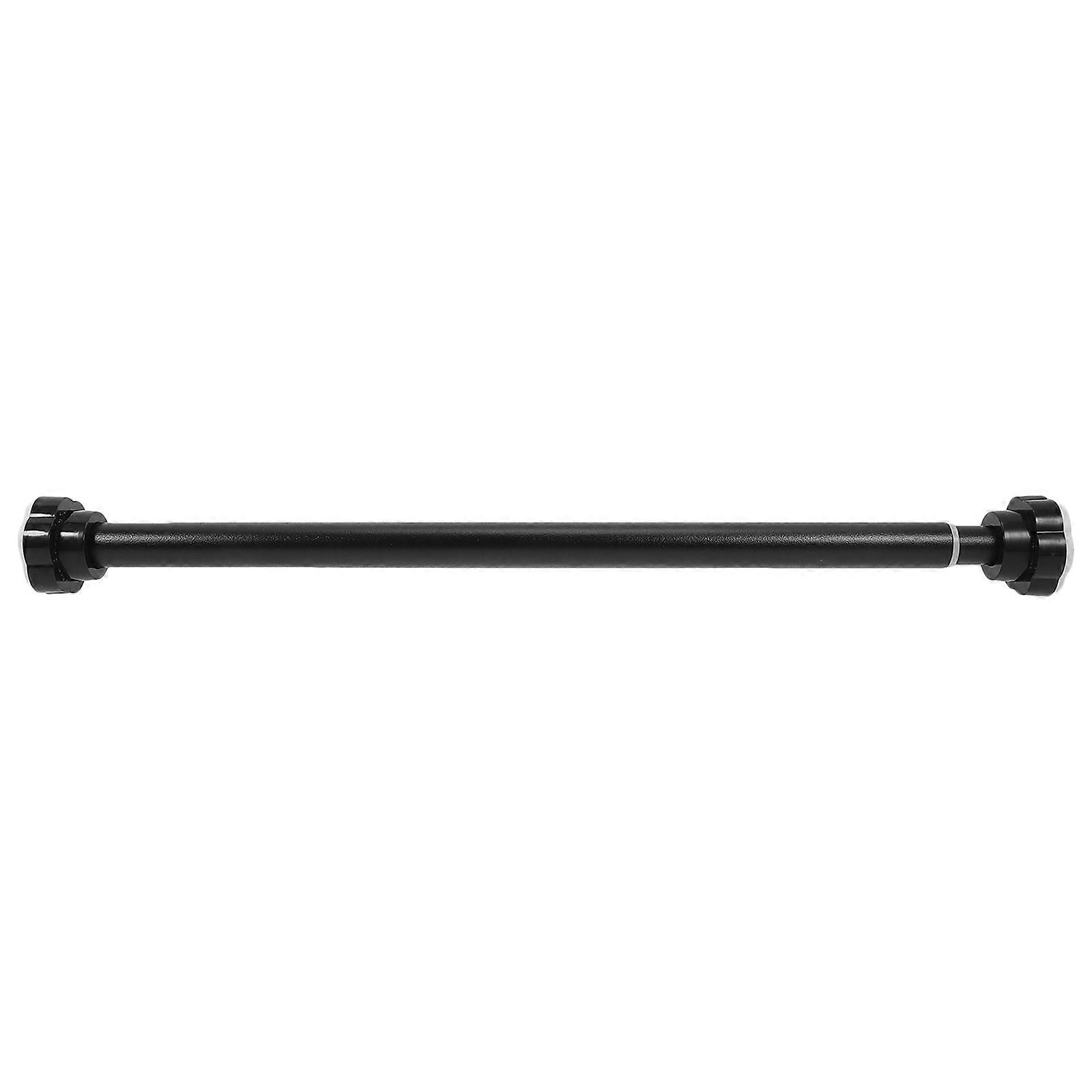 Telescopic Curtain Rod for Home Use Punch Free Black ABS Material 50 to 85cm