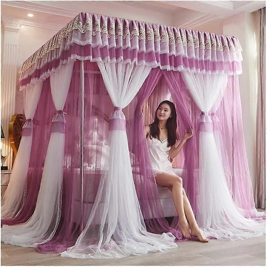 European Bedspread, Mosquito Net, Princess Room (Color: Green1, Size: 180x220cm) Ref: 9851