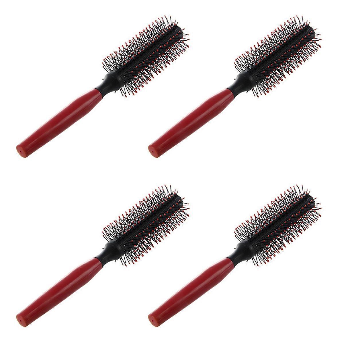 ウェーブカーリーヘアブラシコームヘアケアピンクッションロールラウンドコーム