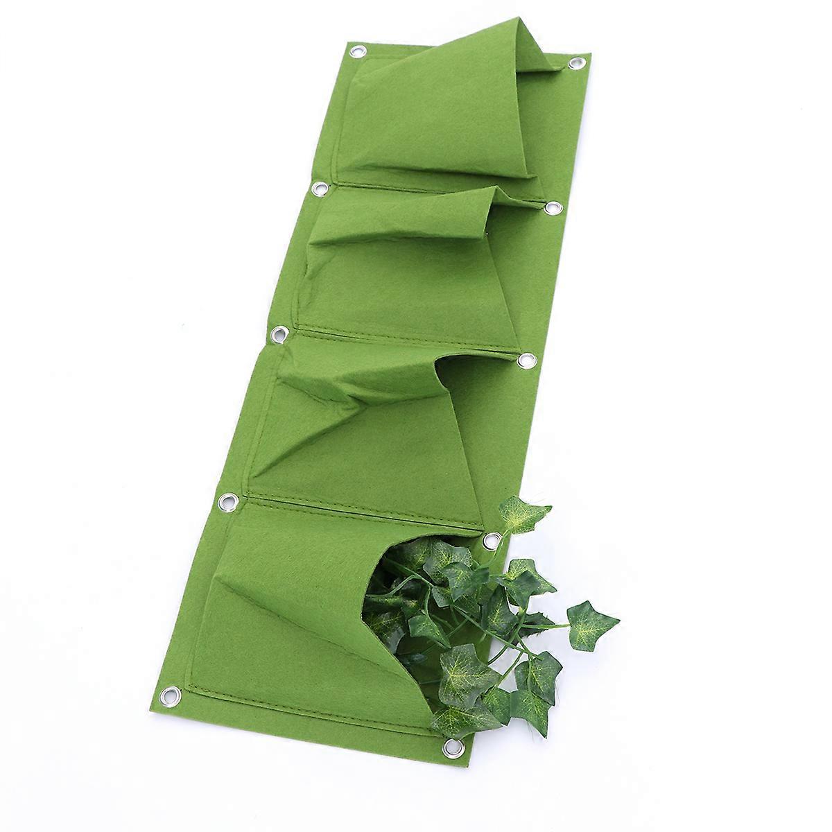 حقيبة زراعة الأشجار غير المنسوجة المثبتة على الحائط زارع أوتوماتيكي سقي في الهواء الطلق البستنة الخضراء 69 سم × 24 سم 1 عبوة