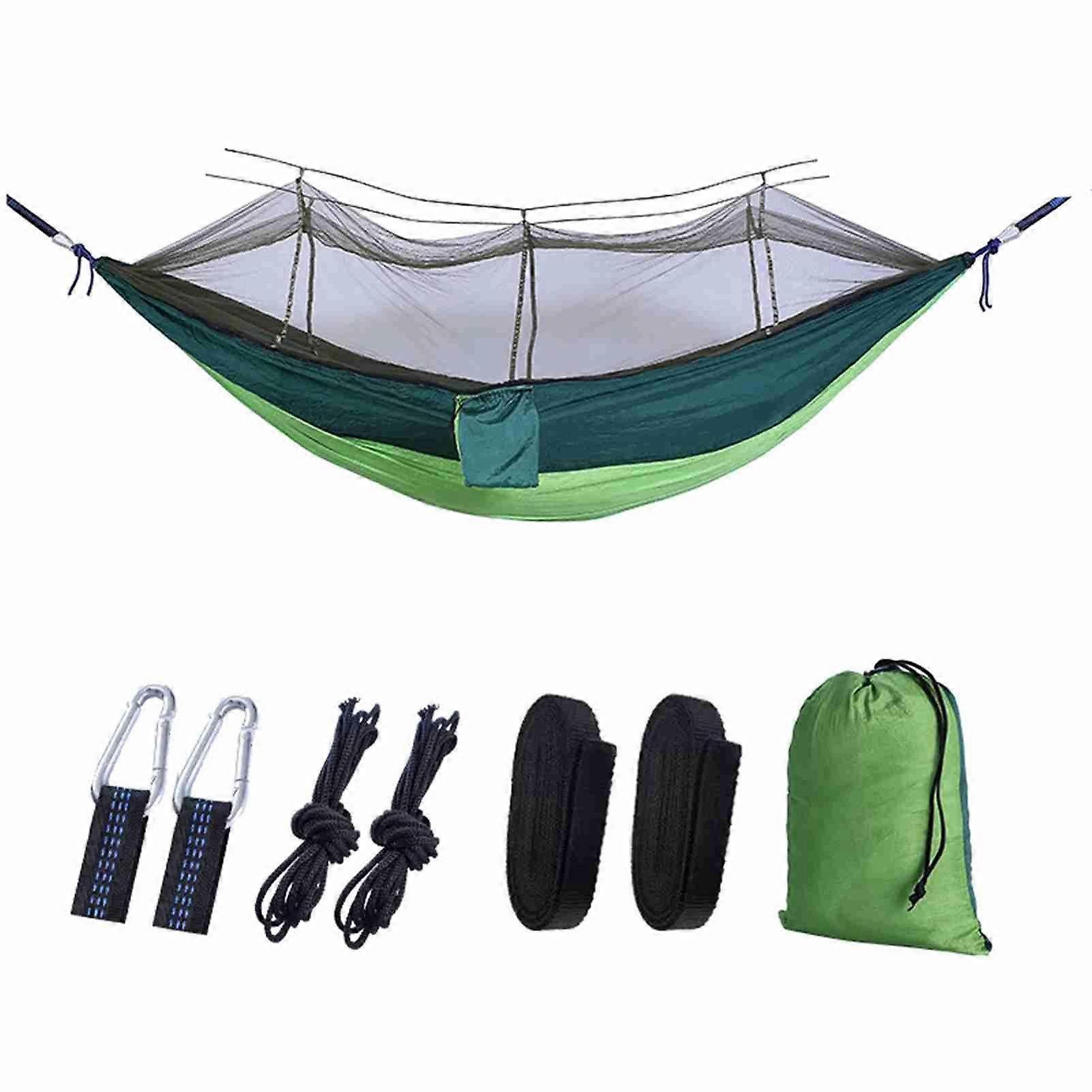 Automatic Quick-opening Hammock with Mosquito Net Outdoor Camping Portable Hammock Anti-rollover Nylon HammockYMHC